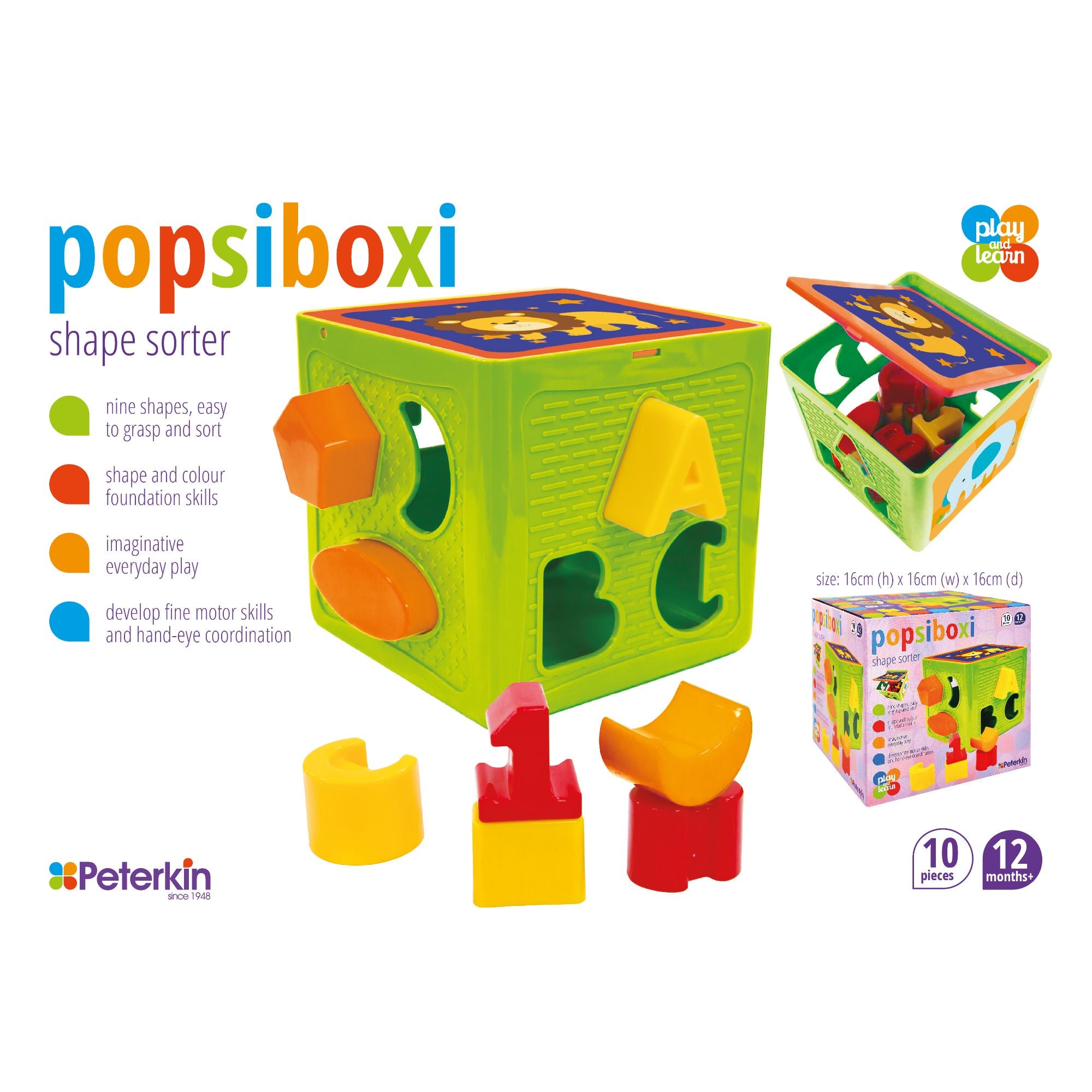 Play And Learn Popsiboxi Shape Sorter