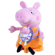 Peppa Pig Mummy Pig With Baby Evie 33cm Plush