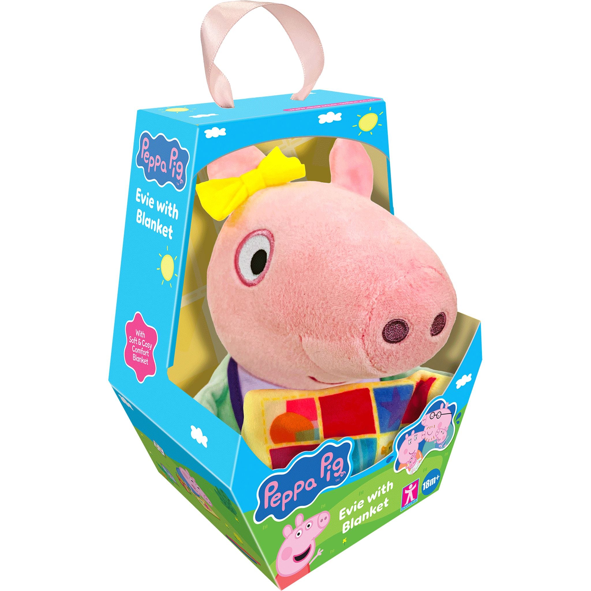 Peppa Pig Evie 20cm Plush Toy With Blanket
