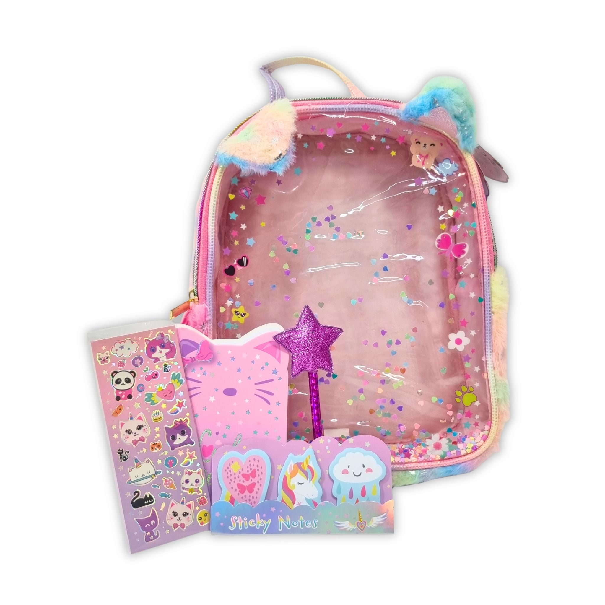 Creative Fun Cat Backpack Stationery Set