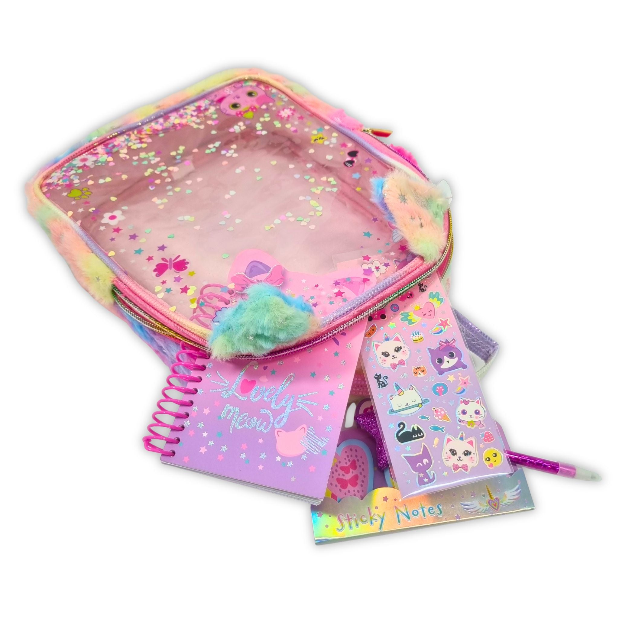 Creative Fun Cat Backpack Stationery Set