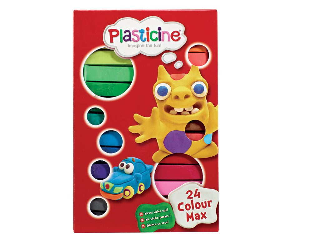 Colorific Plasticine 24 Colour Max Pack - Toyworld Aus
