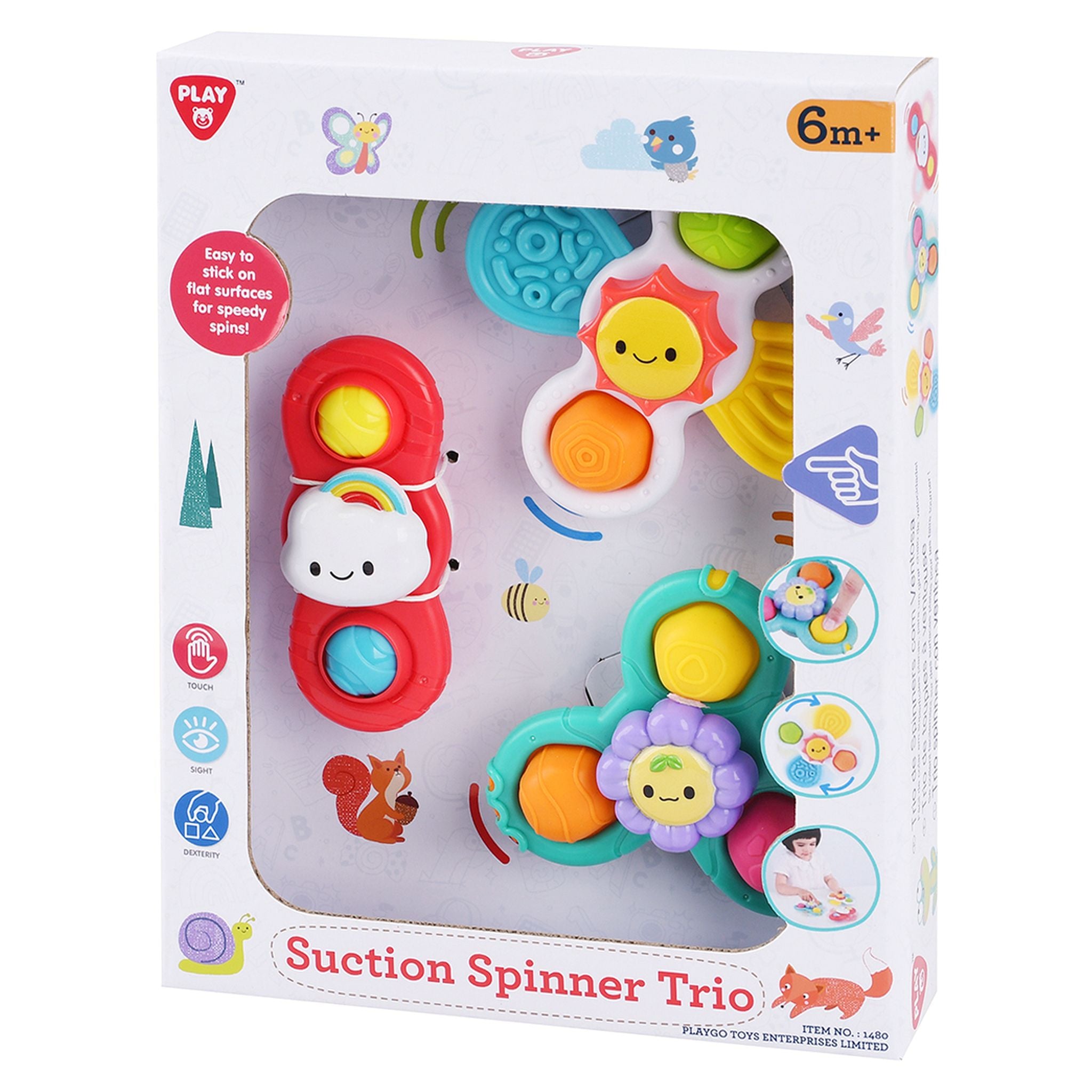 Playgo Toys Suction Spinner 3 Pack