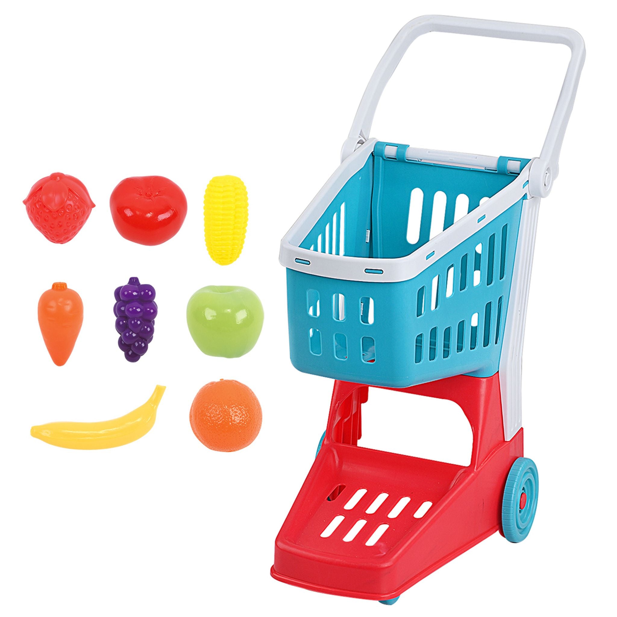 Playgo Toys Supermarket Push Trolley 9 Piece Playset