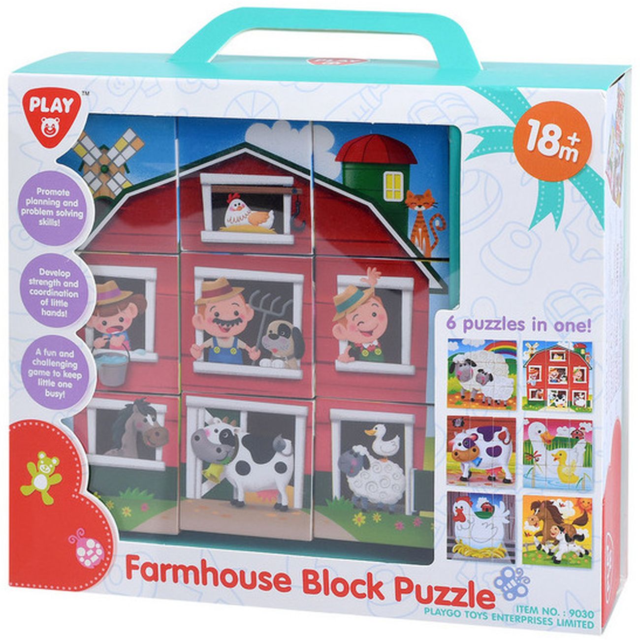 Playgo Toys Farmhouse Block Puzzle