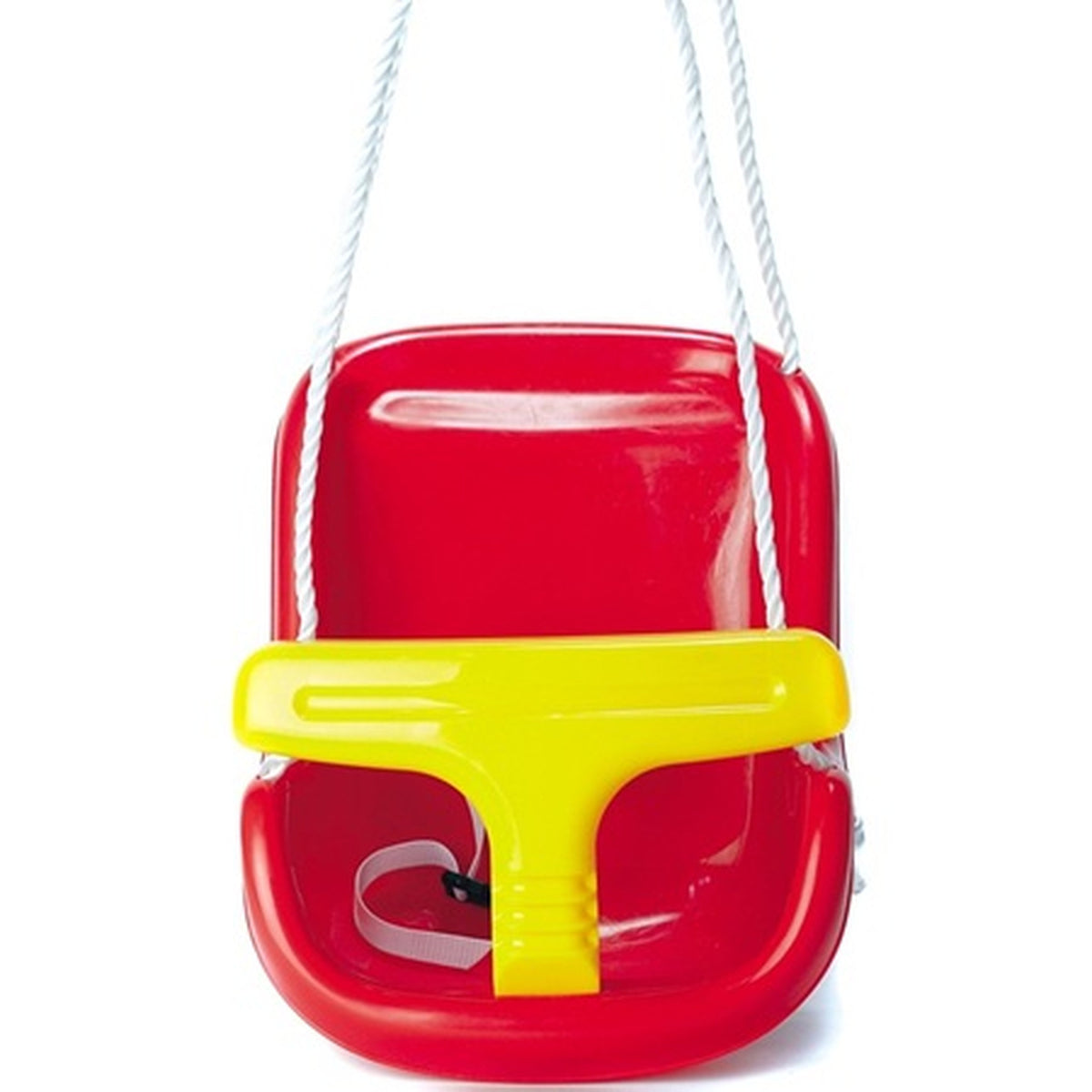 Playworld Plastic Baby Swing With Safety Bar Red/Yellow - Toyworld Australia