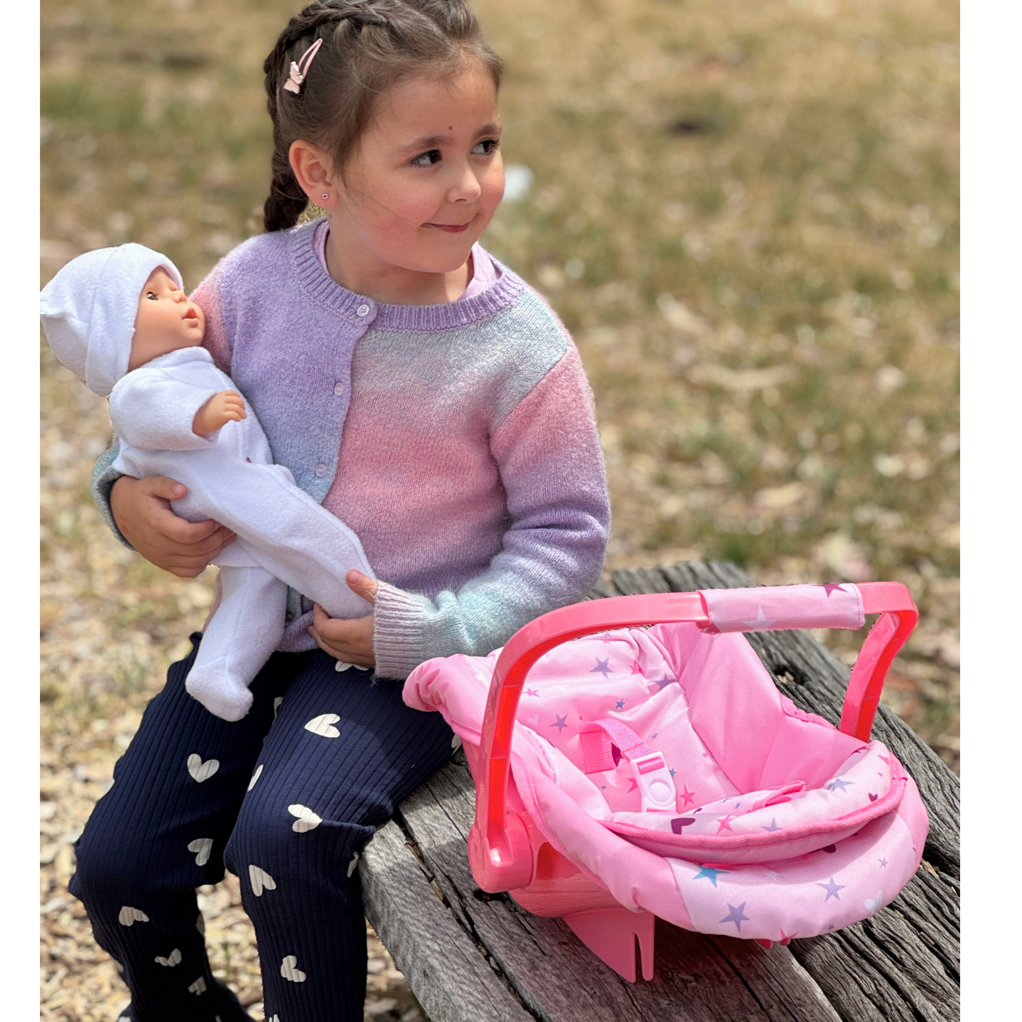 Playworld Doll Carry Car Seat Pink