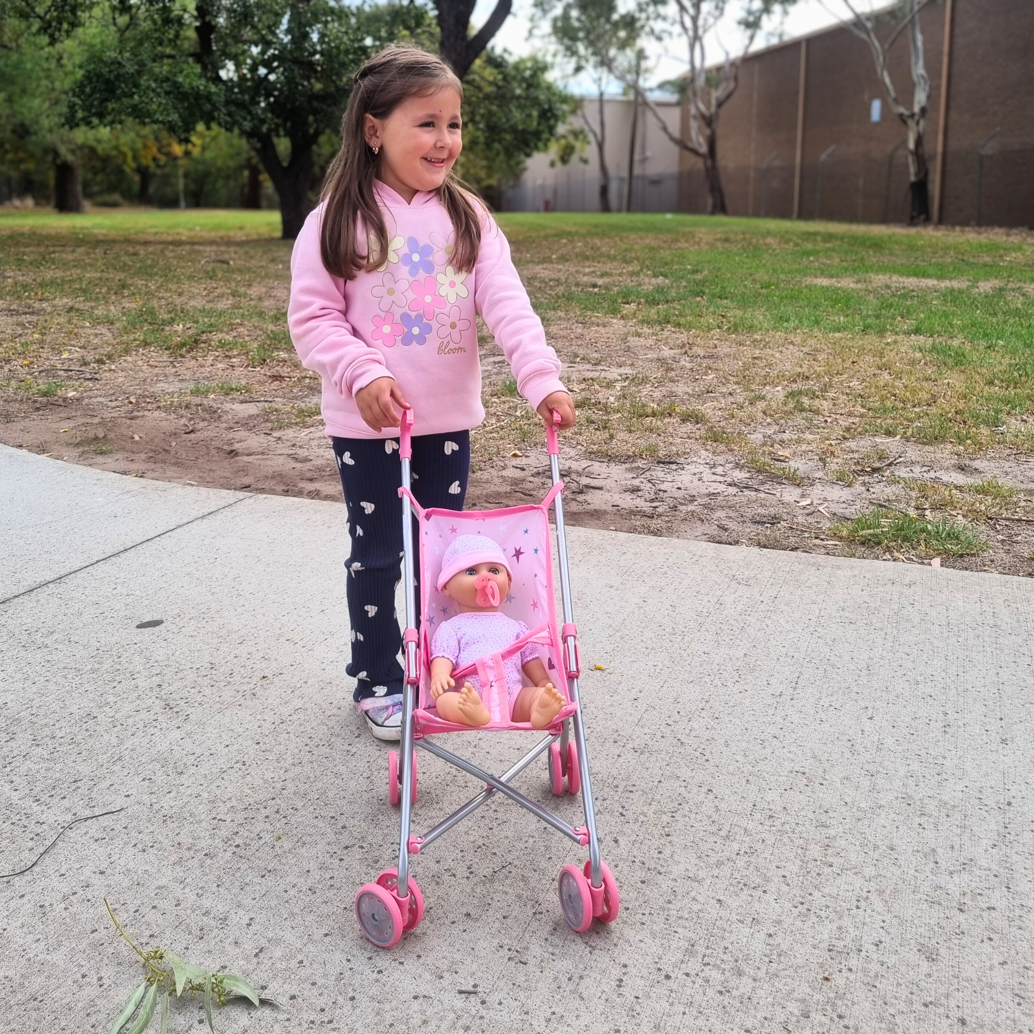 Playworld Doll Umbrella Stroller Pink - Toyworld Australia