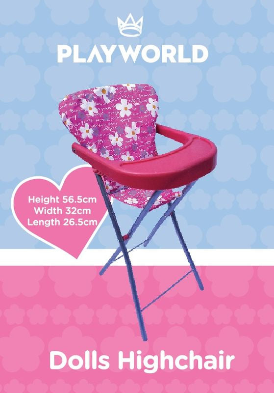 Playworld Dolls High Chair Pink