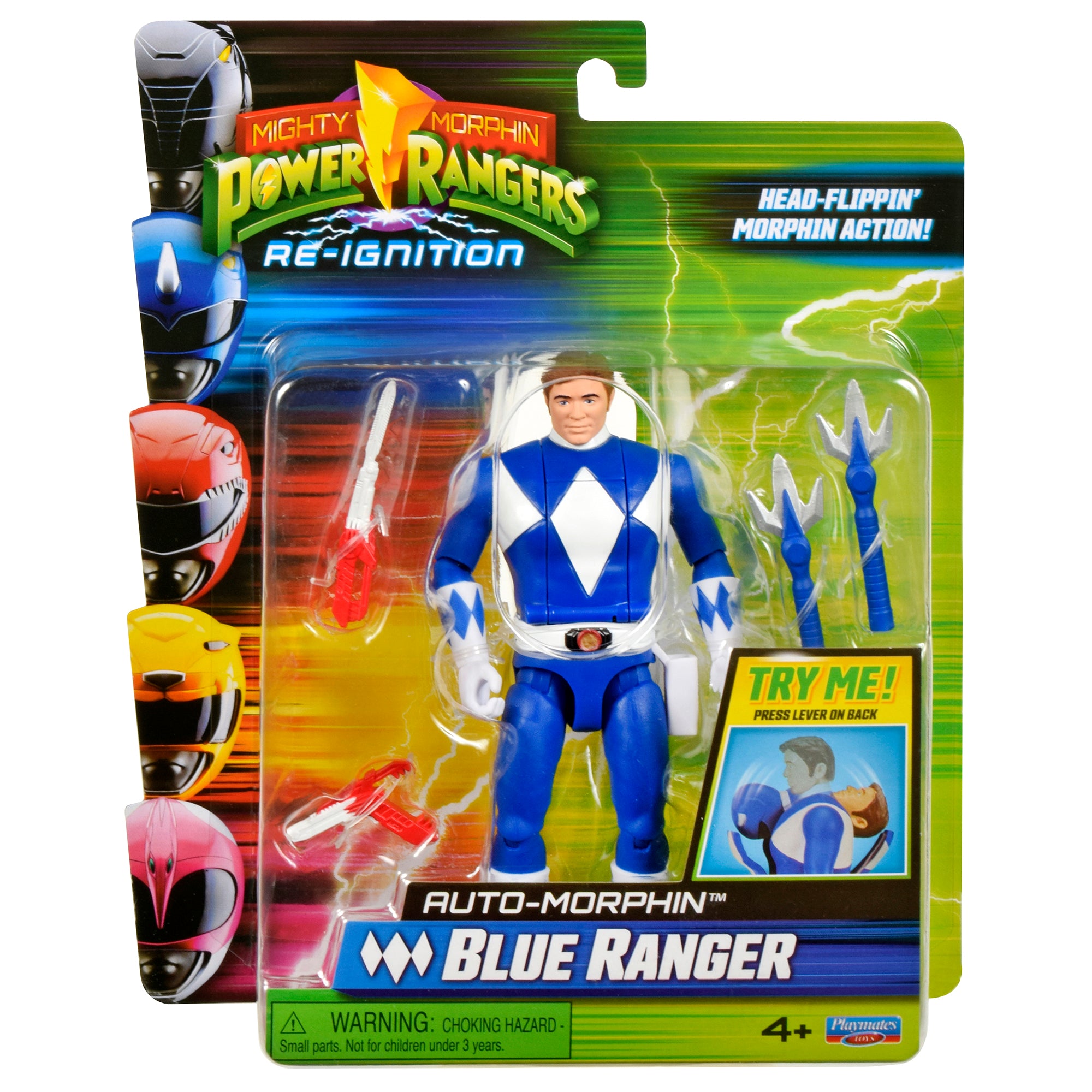 Mighty Morphin Power Rangers Auto-Morphin Figures - Blue Ranger