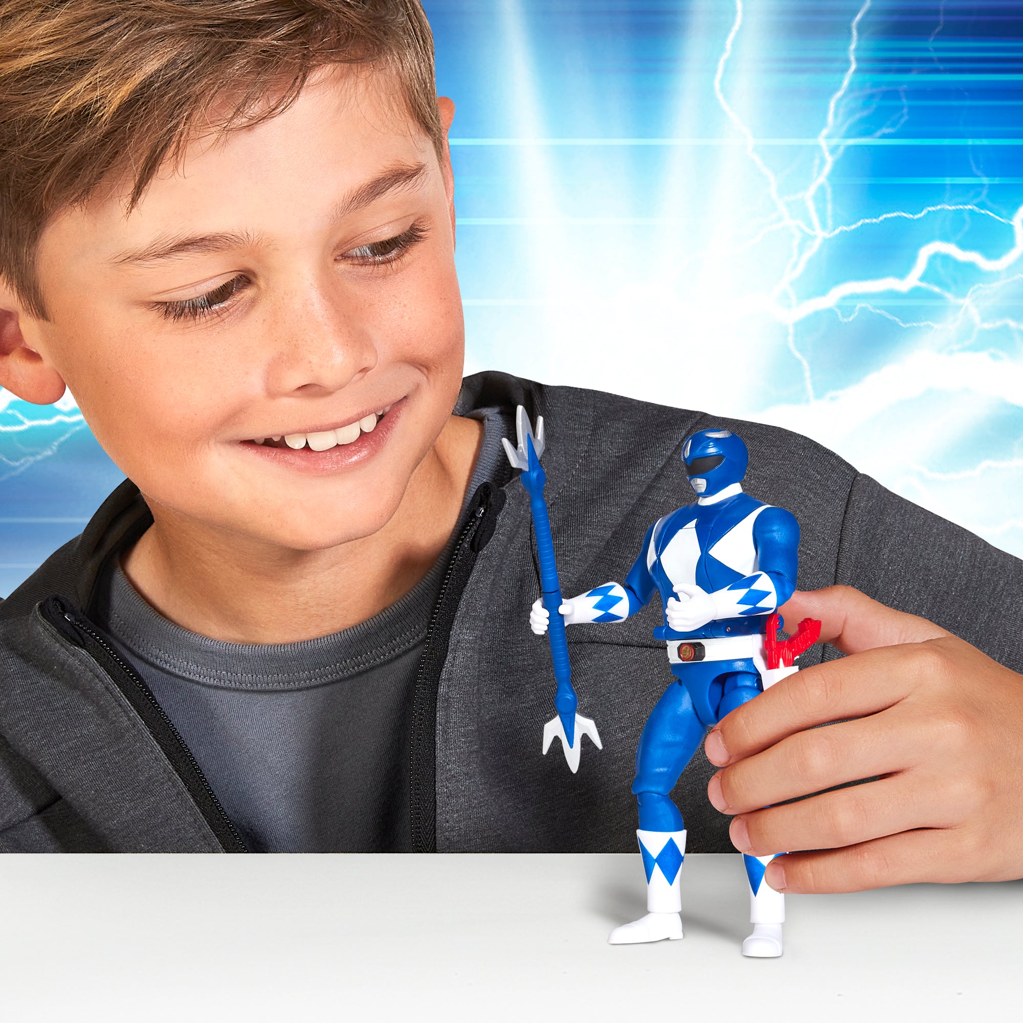 Mighty Morphin Power Rangers Auto-Morphin Figures - Blue Ranger - Toyworld Australia