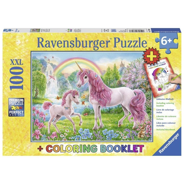 Ravensburger Magical Unicorns 100 Piece & Colouring Booklet
