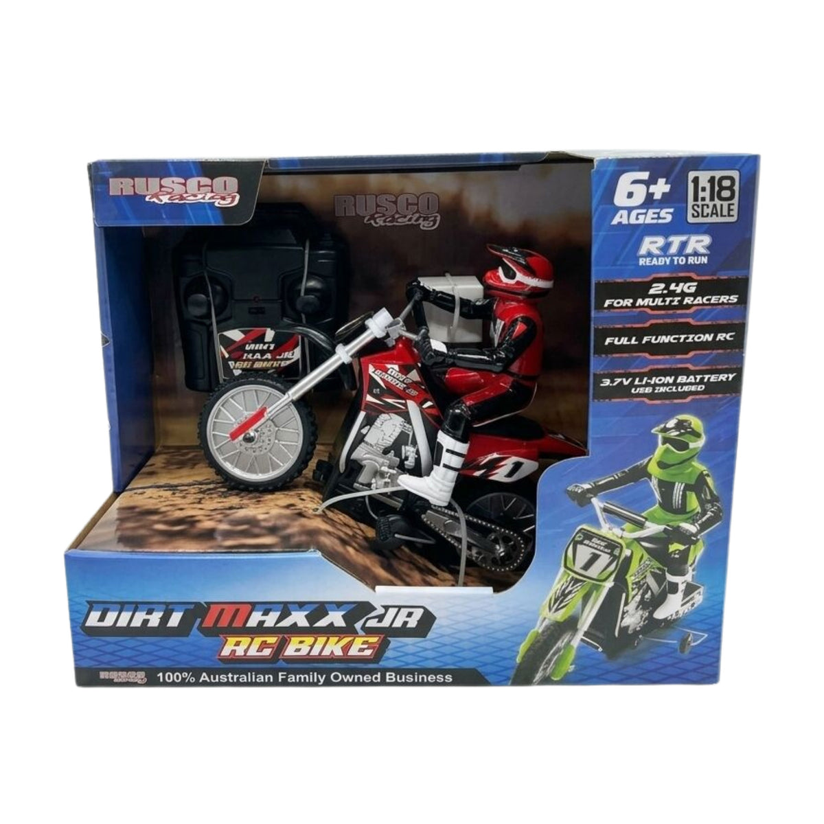 Rusco Dirt Max Junior 1:20 RC Motorbike Assorted Styles