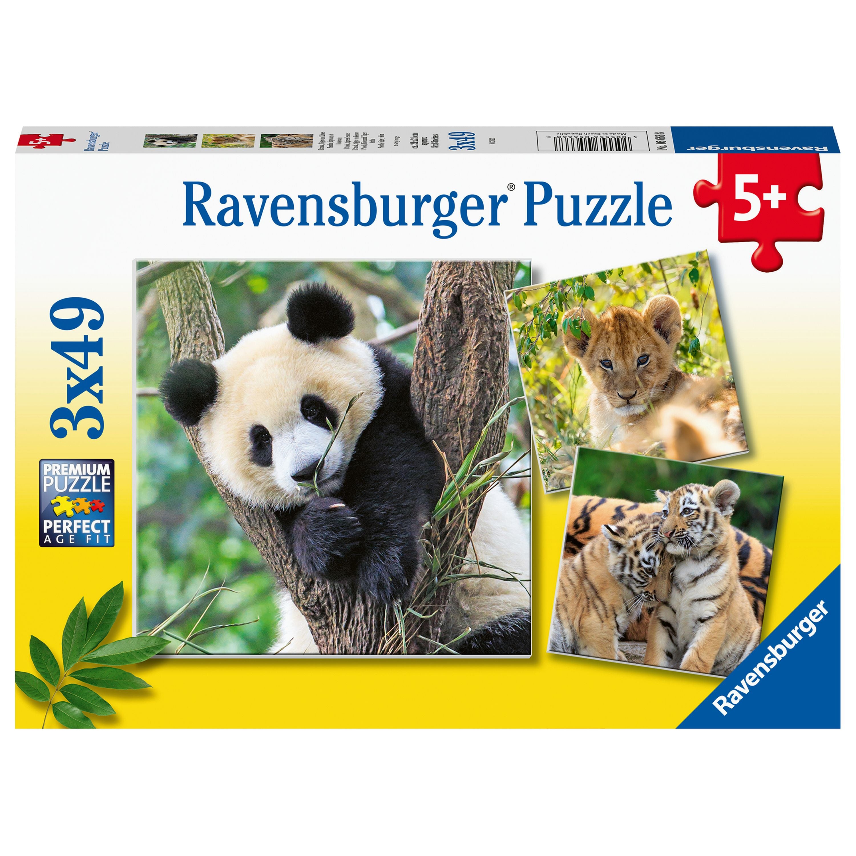 Ravensburger Panda Lion And Tiger 3x49 Piece