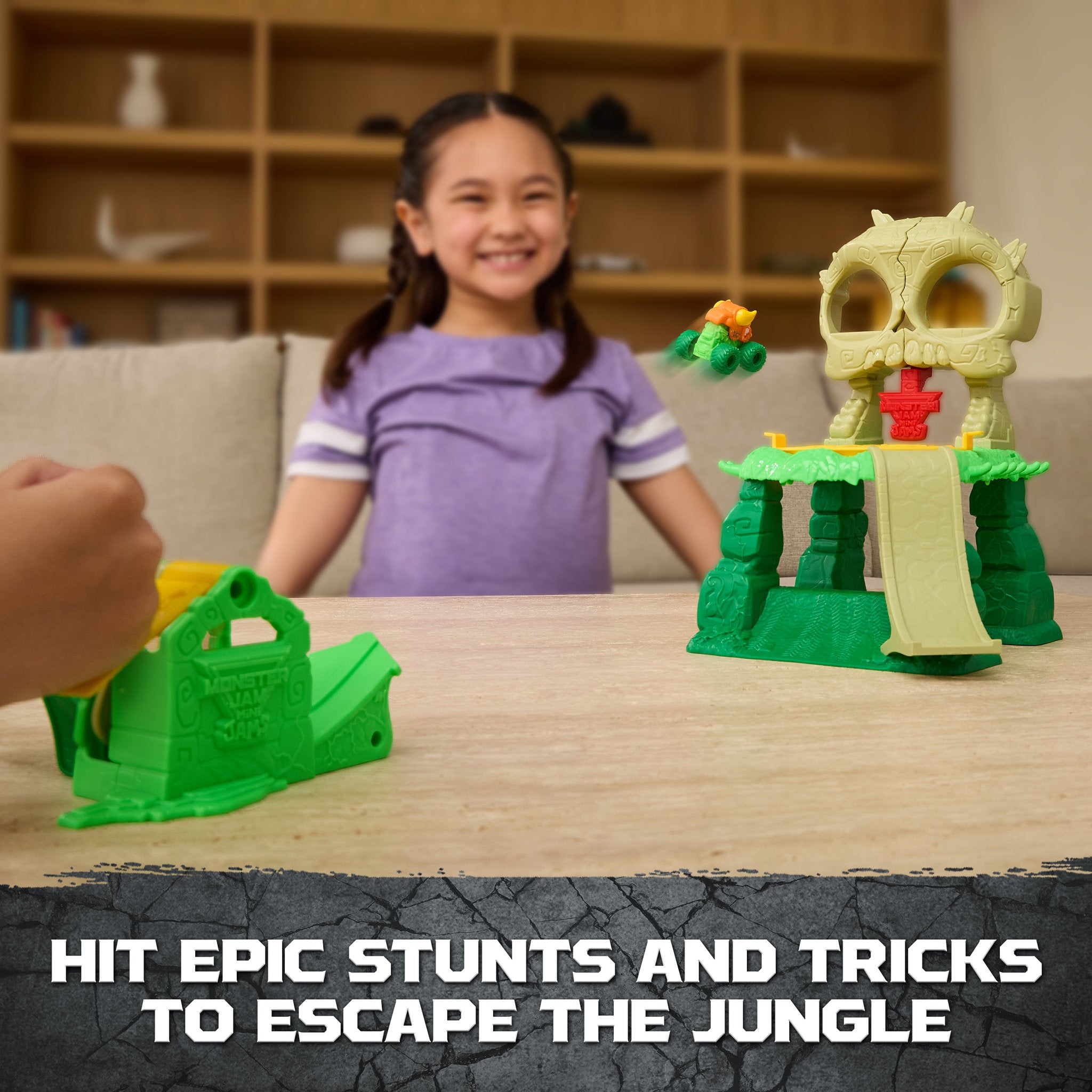 Monster Jam Mini Jams Crash & Crumble Jungle Playset