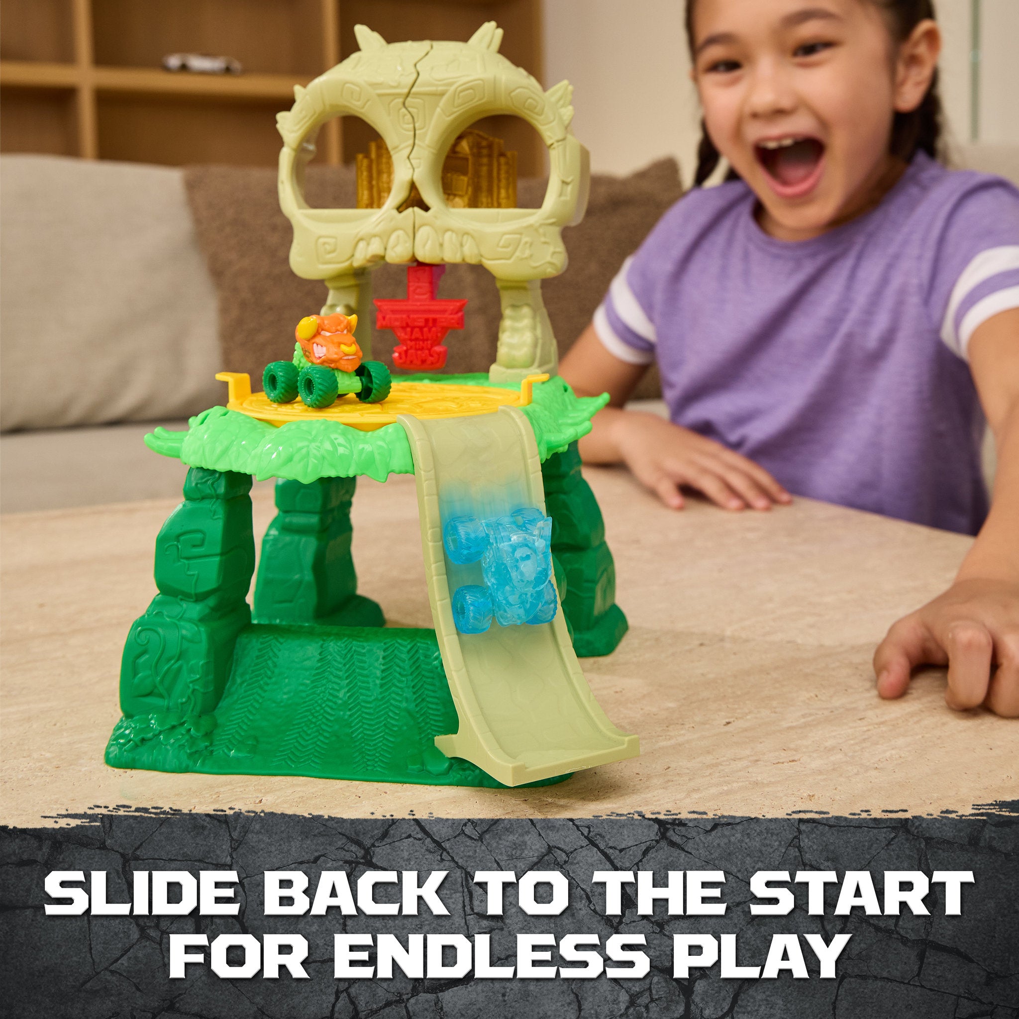 Monster Jam Mini Jams Crash & Crumble Jungle Playset