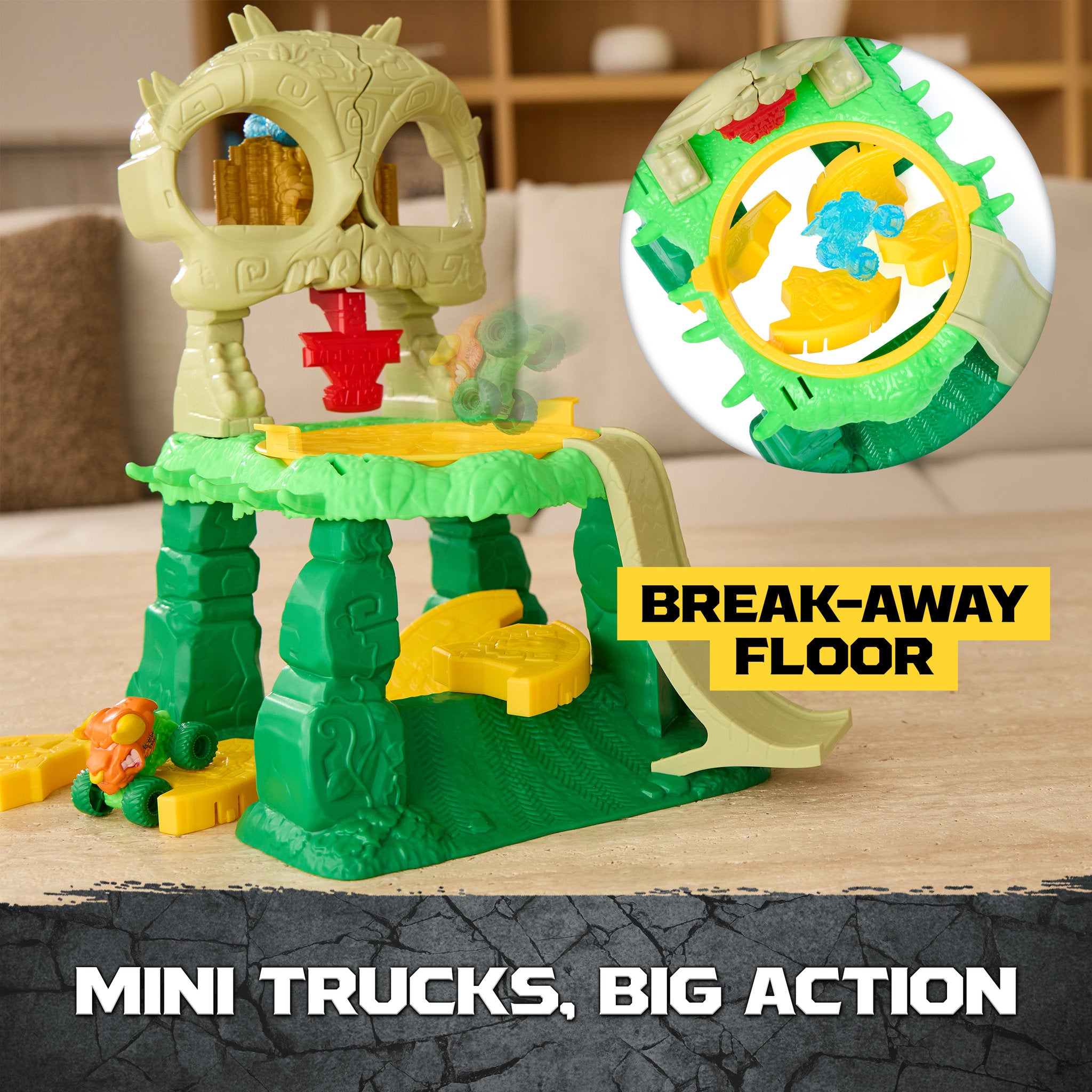 Monster Jam Mini Jams Crash & Crumble Jungle Playset