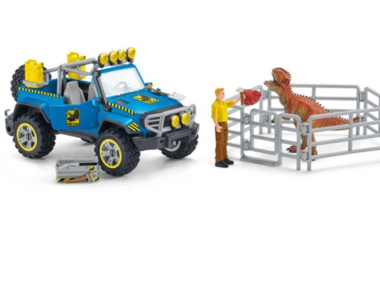 Schleich Dinosaurs Off-Road Vehicle With Dino Outpost Set