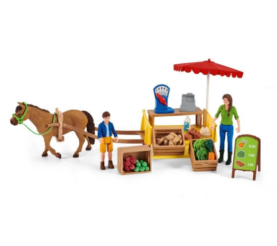 Schleich Farm World Sunny Day Mobile Farm Stand Set