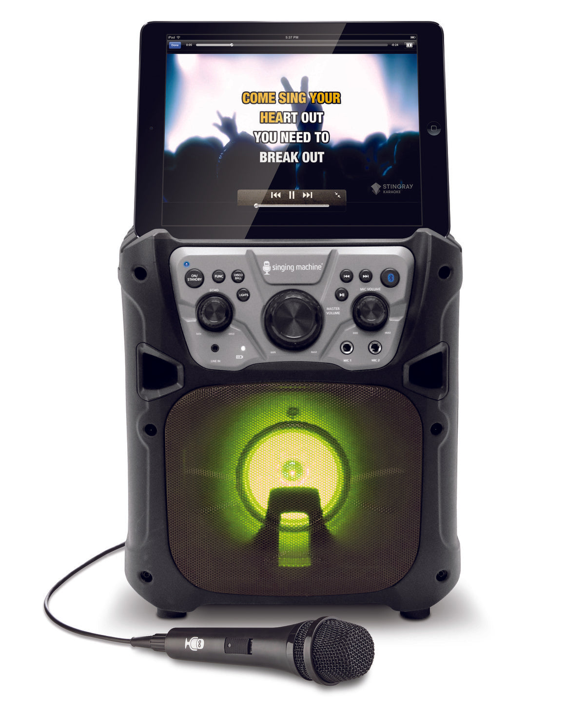 Singing Machine Mini Fiesta Bluetooth and Light Show