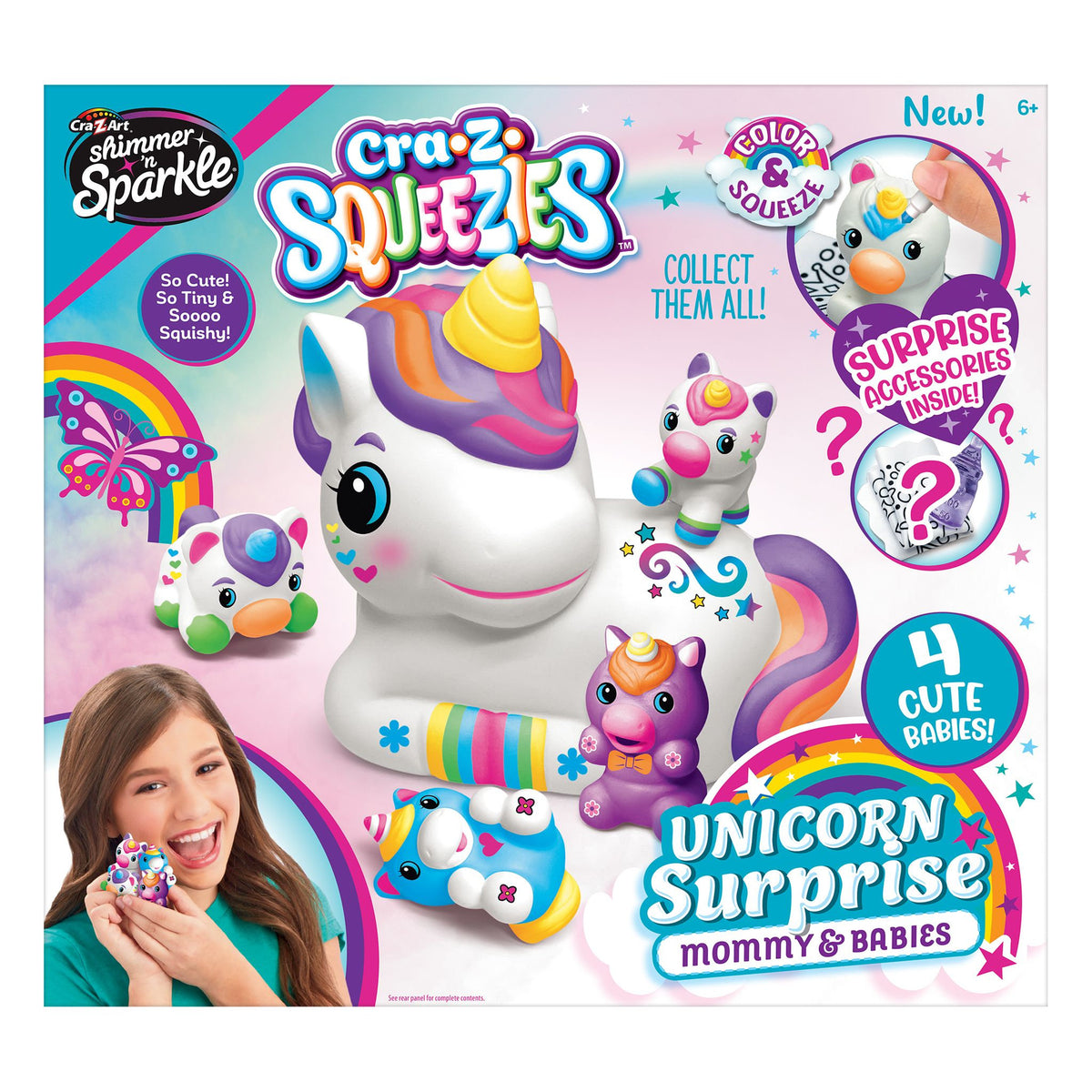 Cra-Z-Art Shimmer 'N Sparkle Cra-Z-Squeezies Unicorn Surprise Mommy & Babies