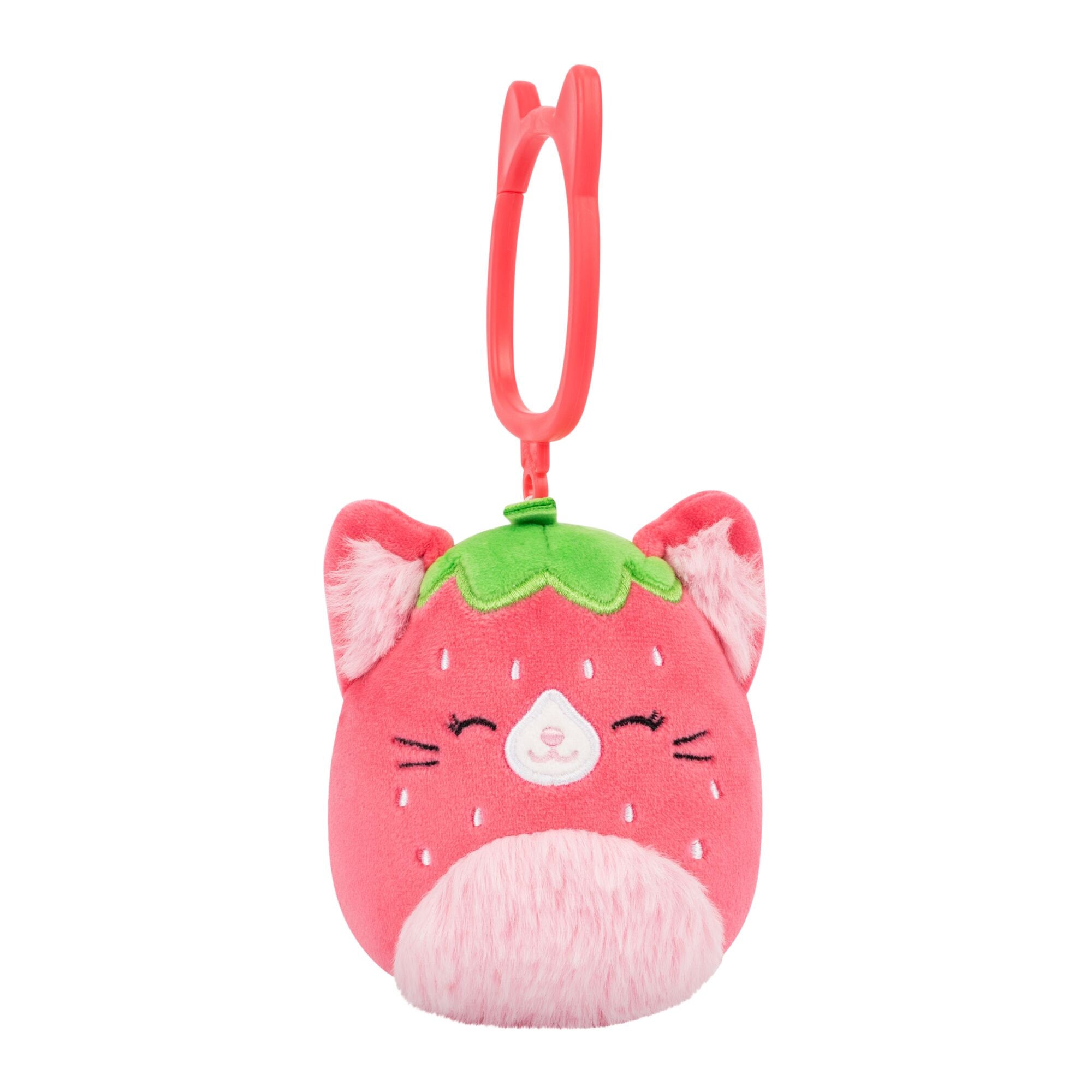 Squishmallows 3.5 Inch Clip On Plush Series 29 Olma Strawberry Cat