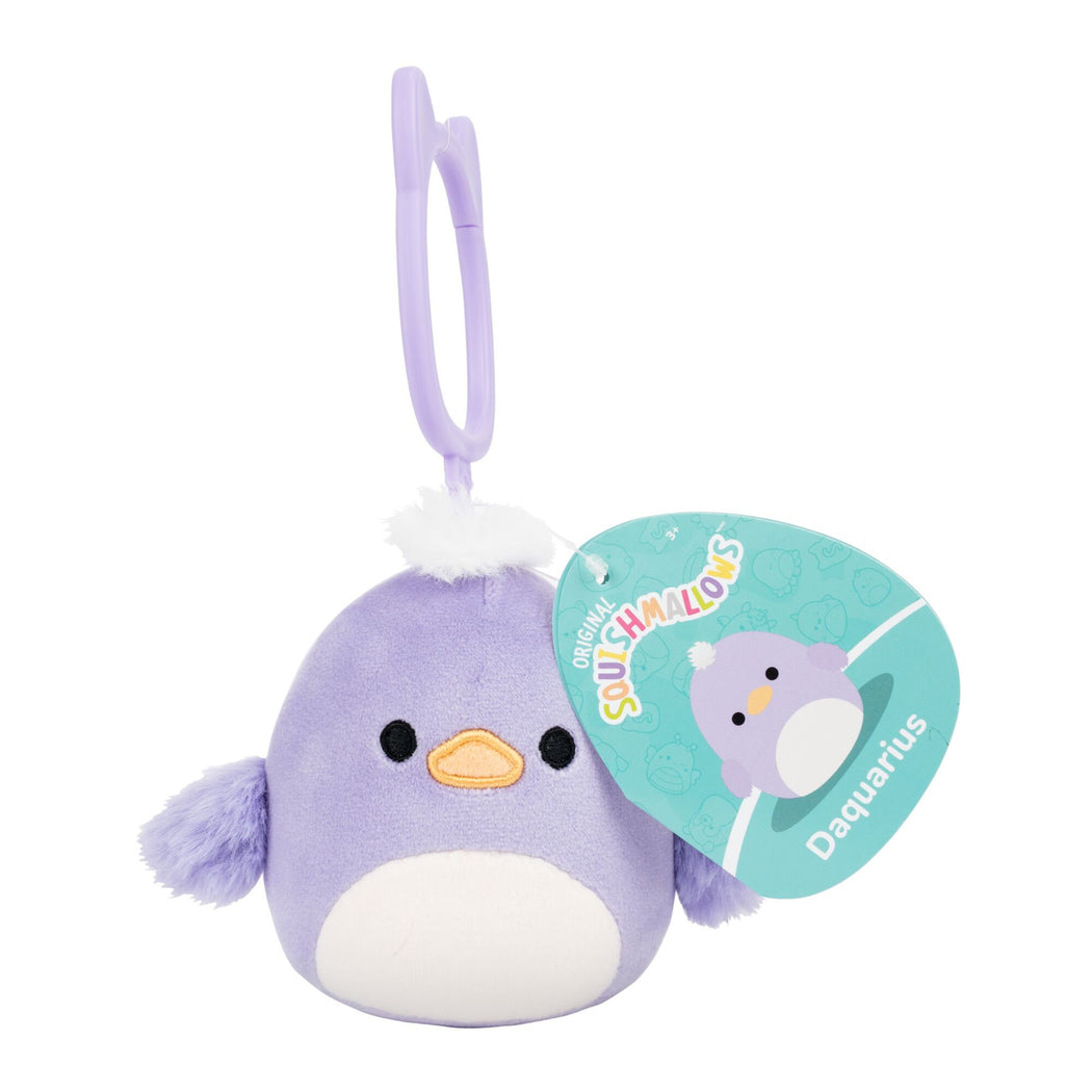 Squishmallows 3.5 Inch Clip On Plush Series 29 - Daquarius Purple Duck - 1