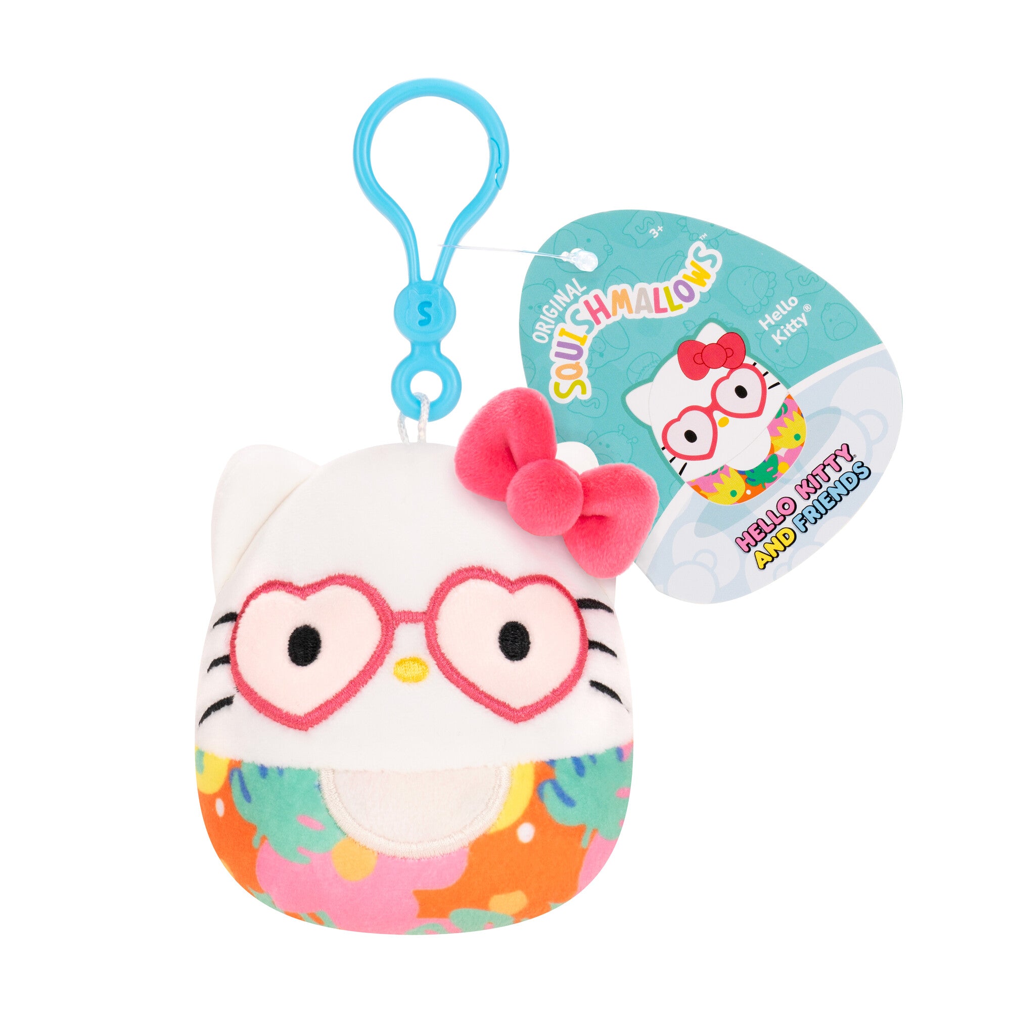 Squishmallows 3.5 Inch Hello Kitty & Friends Series 25 Clip On Hello Kitty