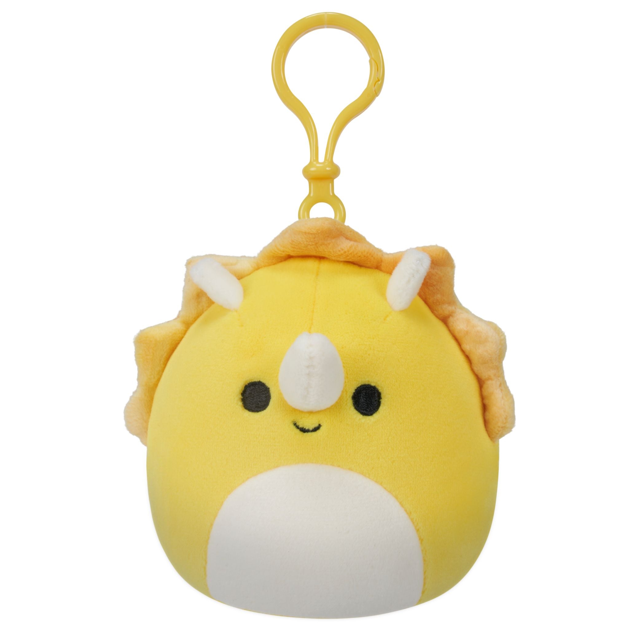 Squishmallows 3.5 Inch Plush Clip-On Lancaster The Yellow Triceratops