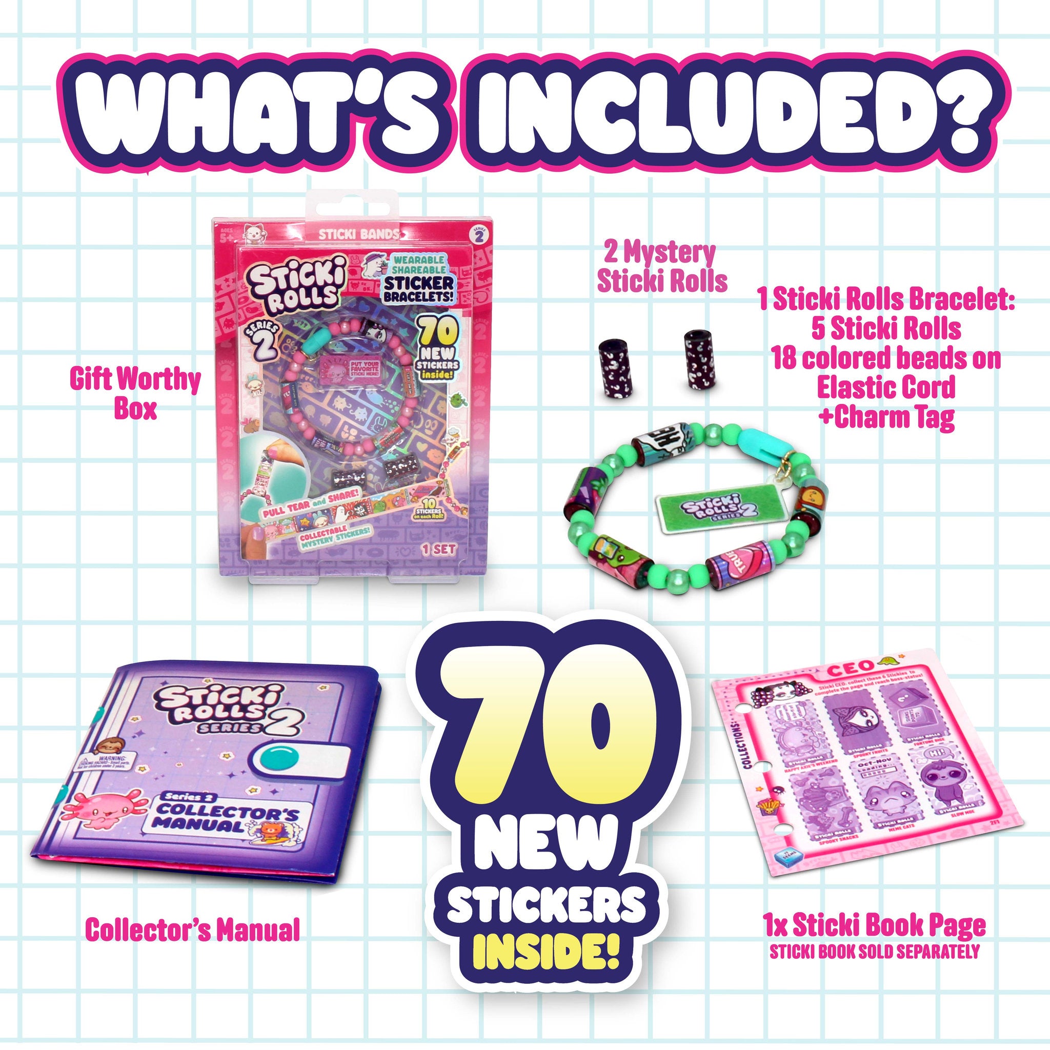 Sticki Rolls S2 Sticki Bands Single Set - Toyworld Australia