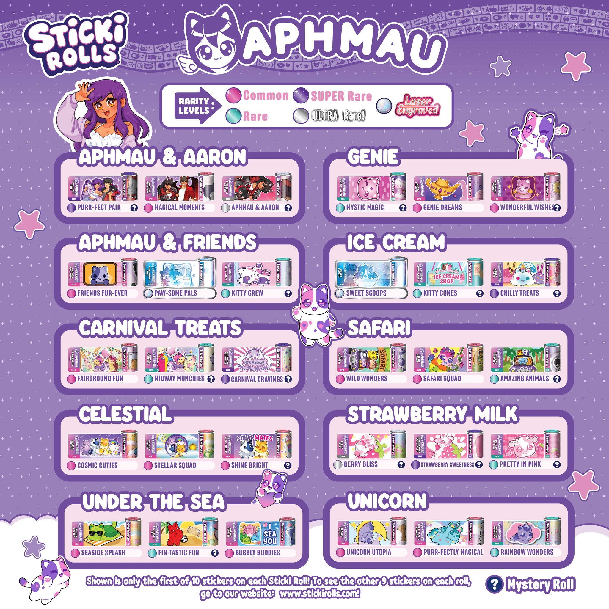 Aphmau Sticki Rolls Sticki Band Capsule Assorted Styles