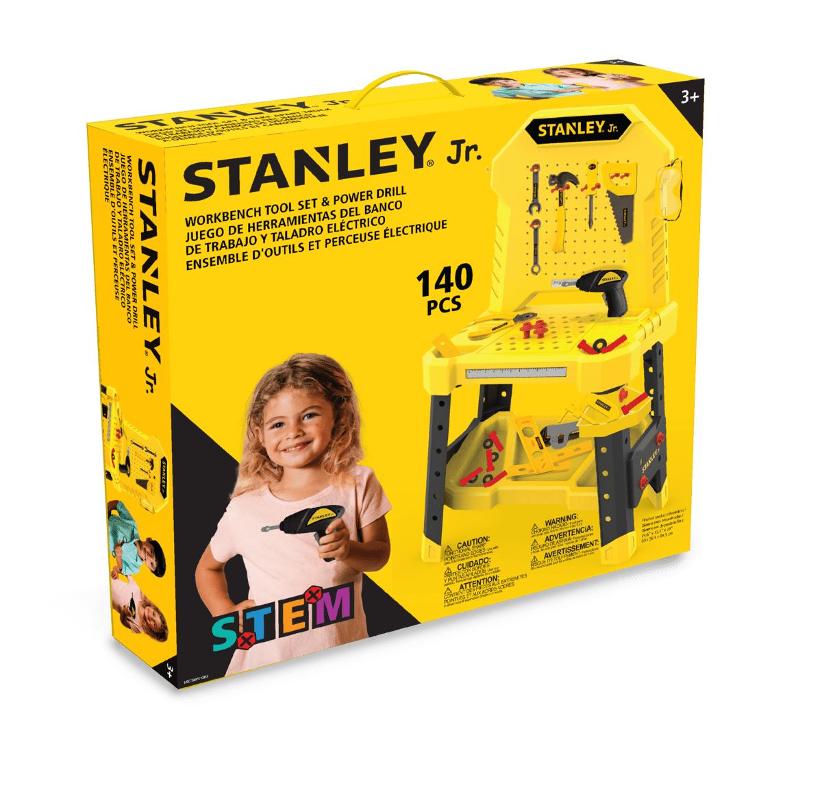 Stanley Jr. 140 Piece Workbench Tool Set & Power Drill