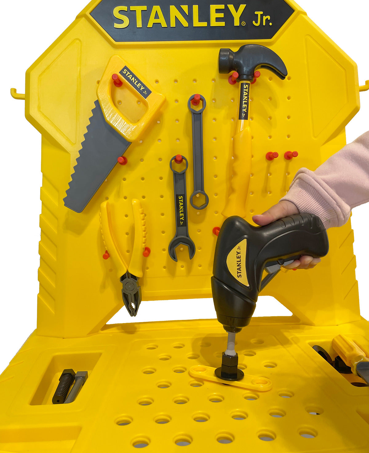 Stanley Jr. 140 Piece Workbench Tool Set & Power Drill