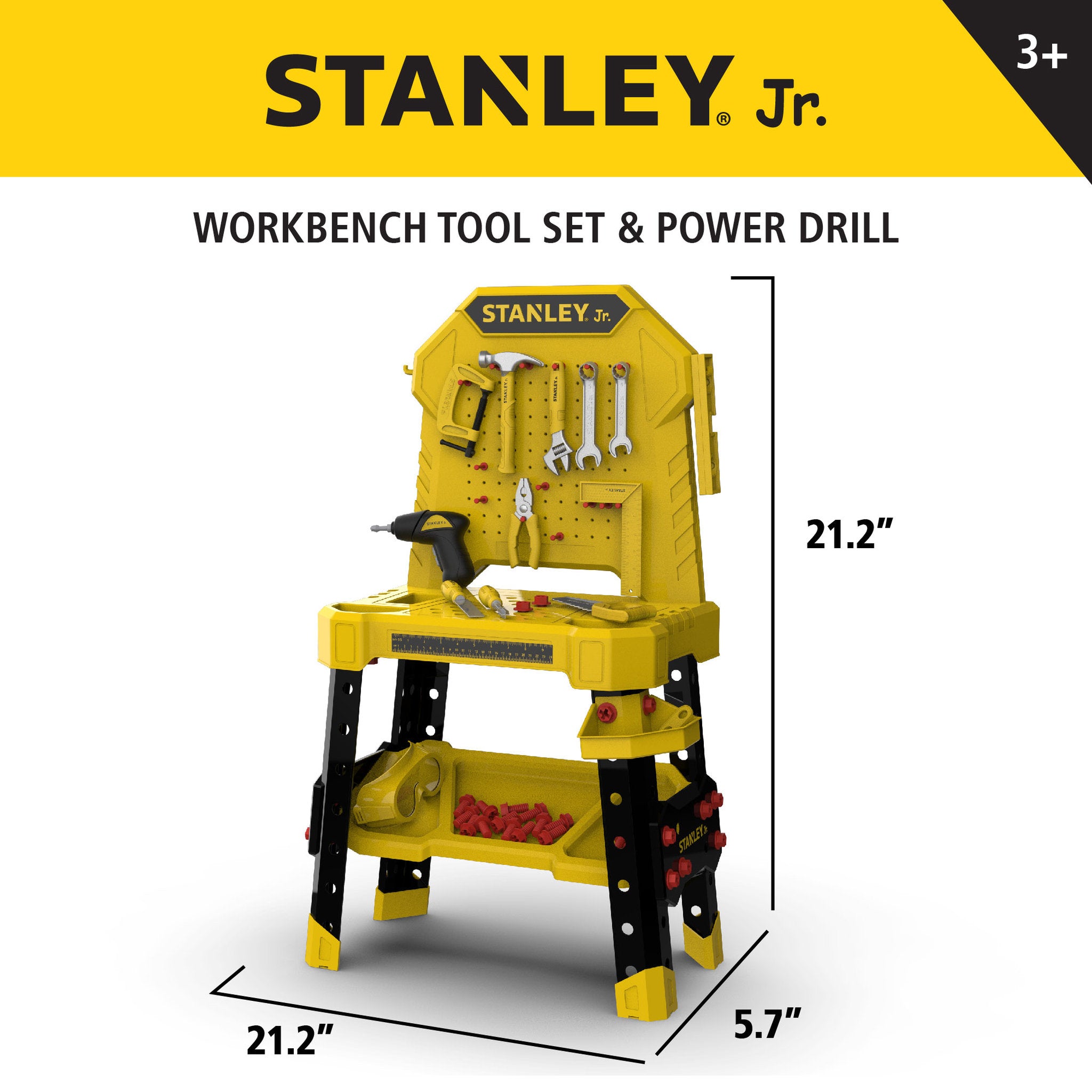 Stanley Jr Workbench Tool Set & Power Drill 140pc