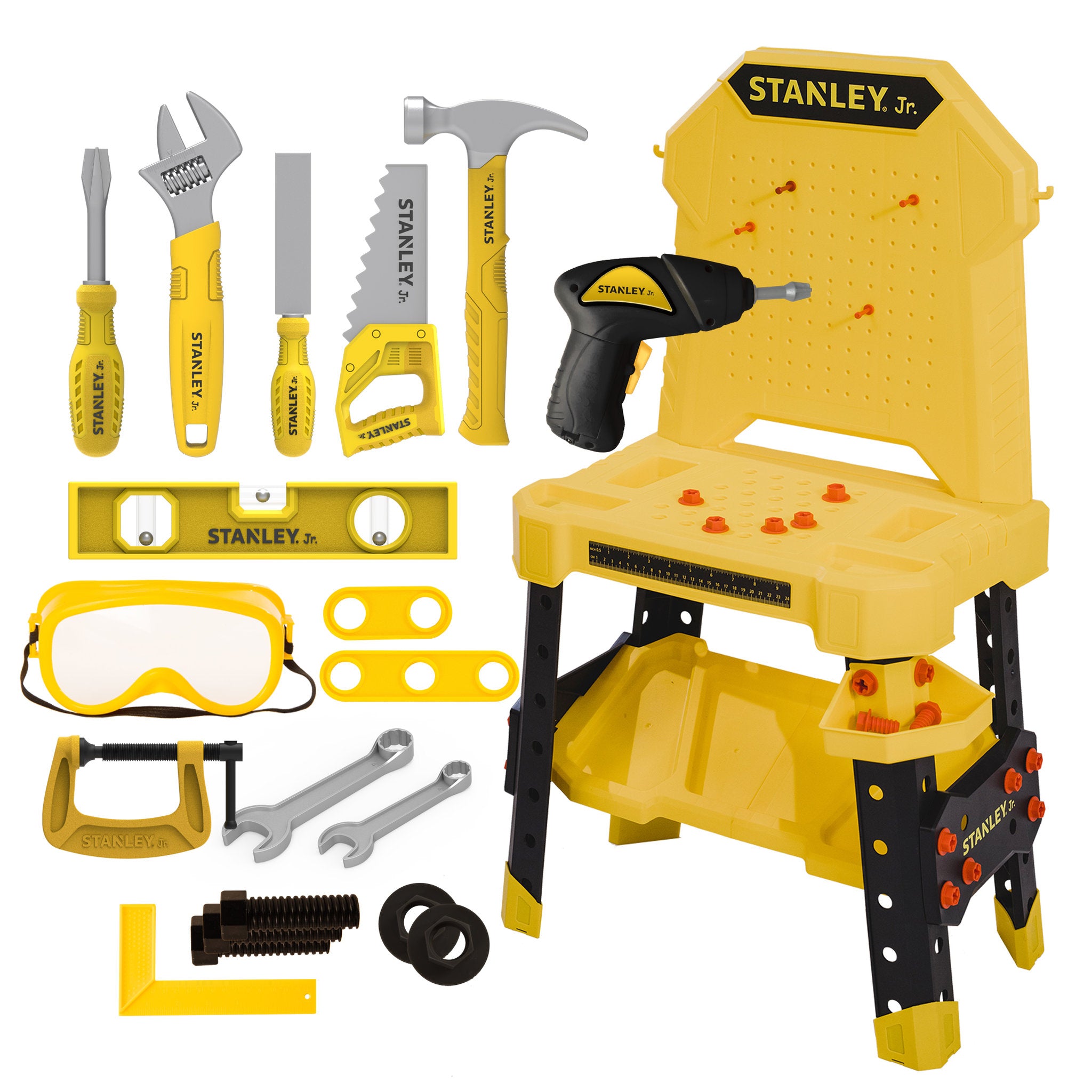 Stanley Jr Workbench Tool Set & Power Drill 140pc