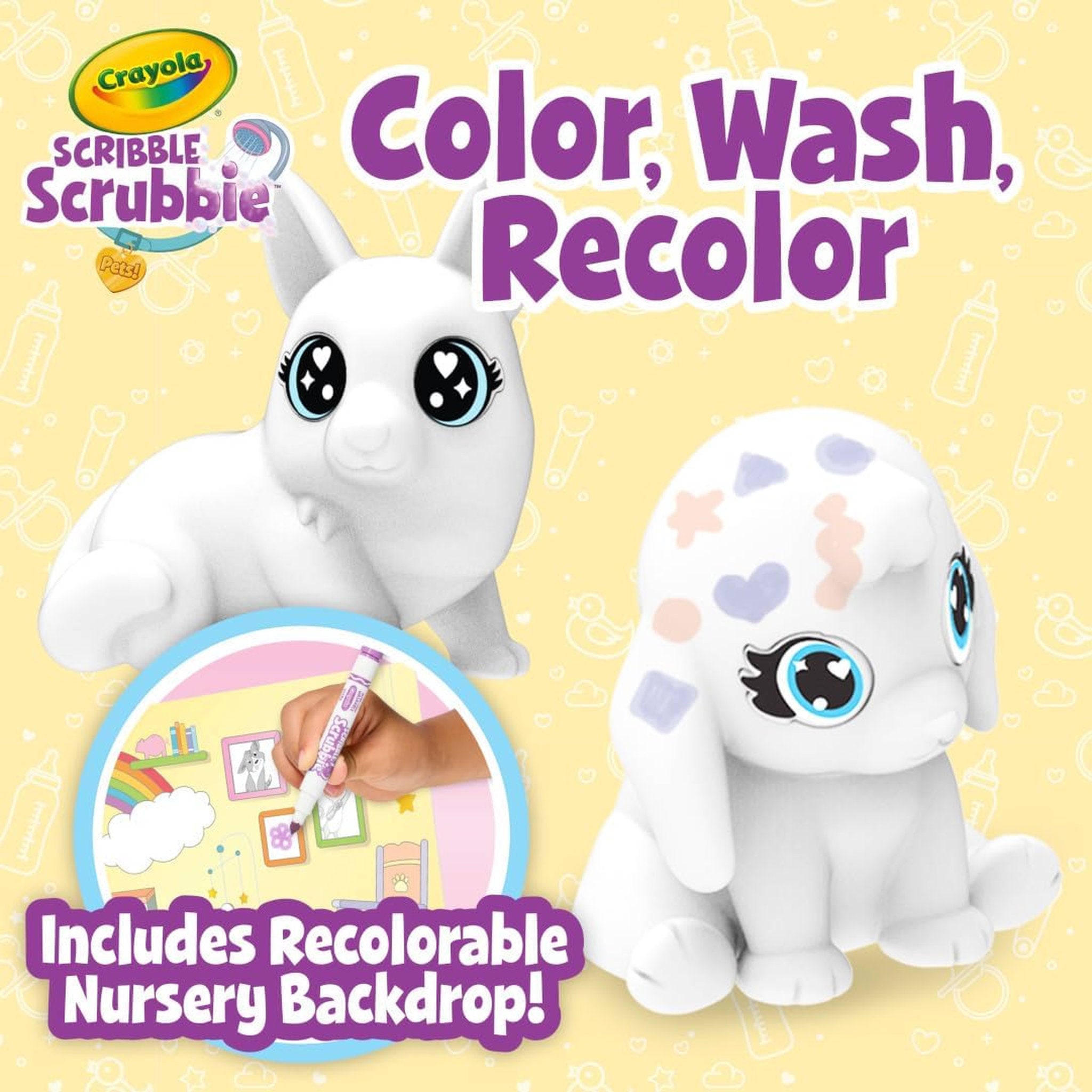 Scribble Scrubbie Baby Pets Nursery Set