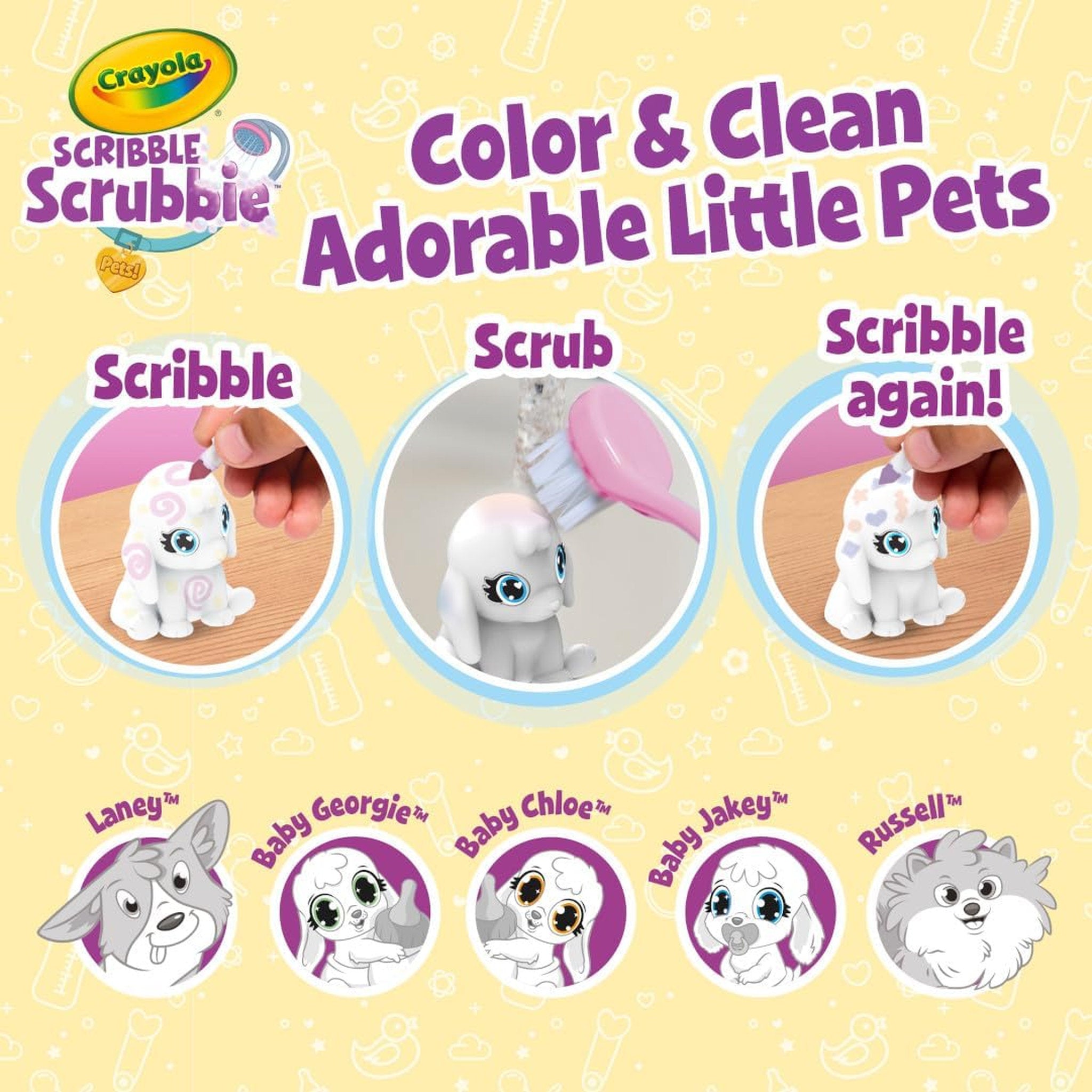Scribble Scrubbie Baby Pets Nursery Set