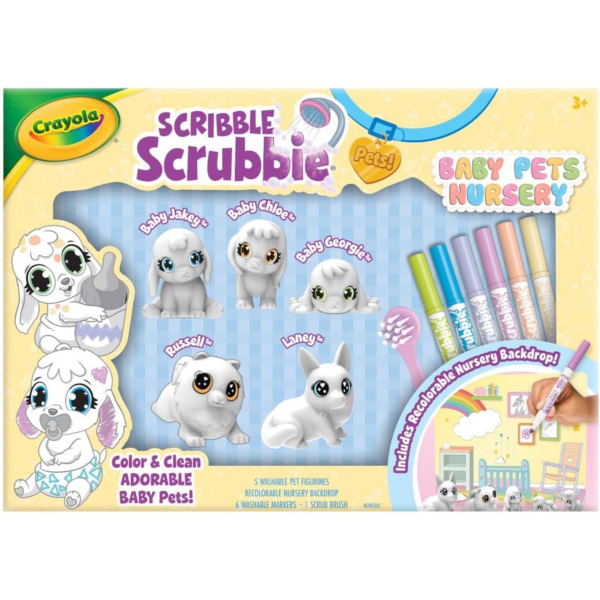 Scribble Scrubbie Baby Pets Nursery Set