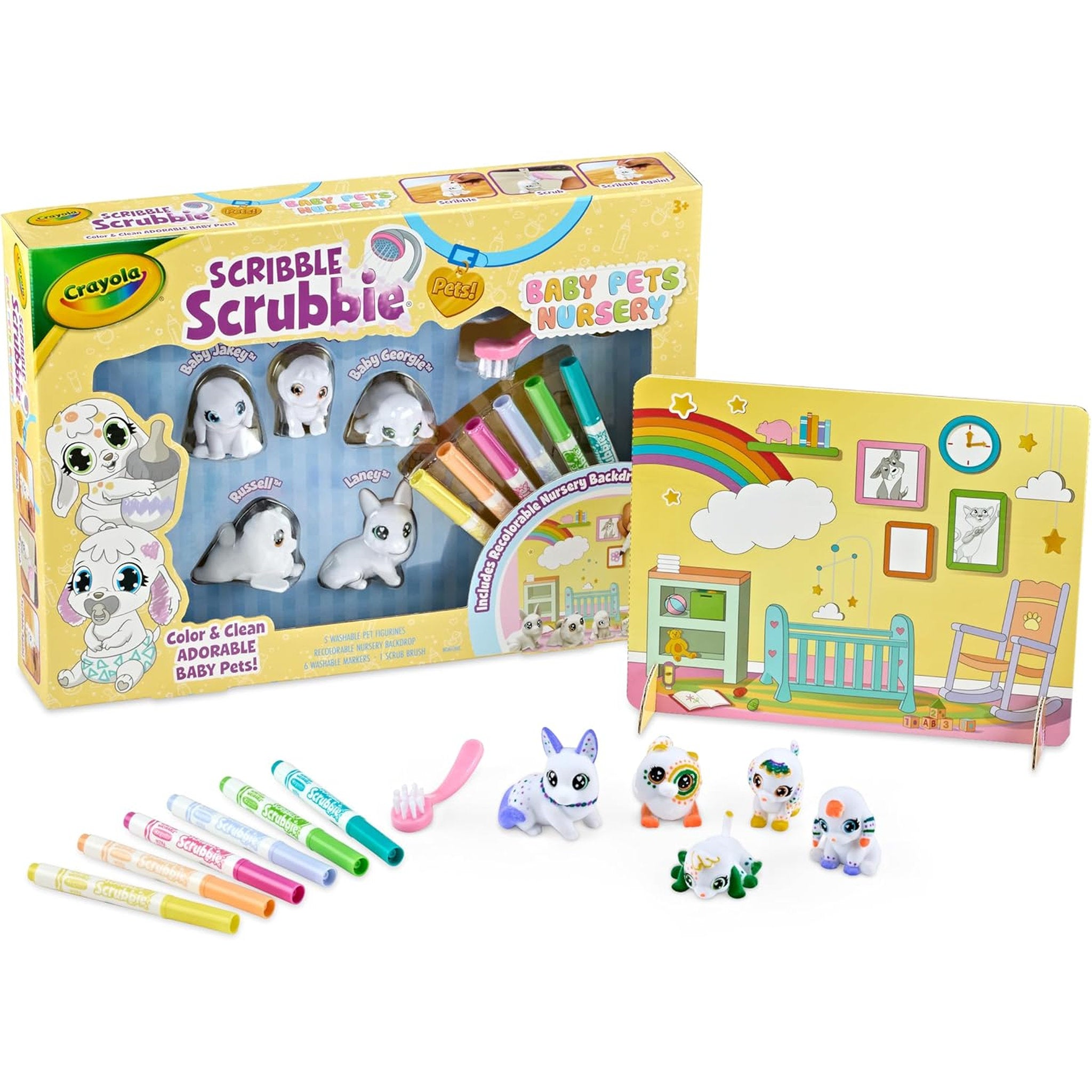 Scribble Scrubbie Baby Pets Nursery Set