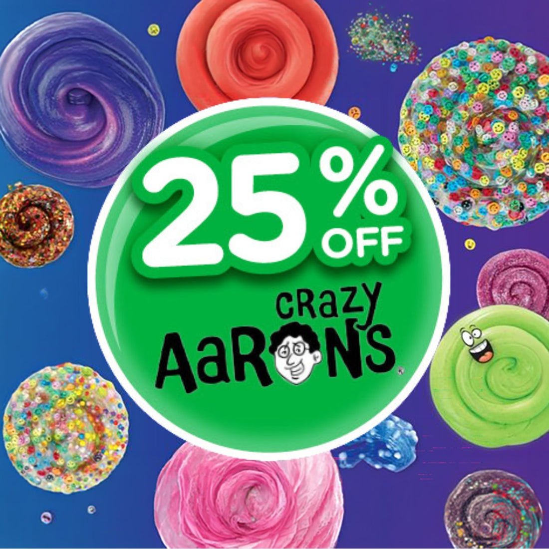 Let's Play! 25% off Crazy Aaron's