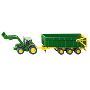 Siku 1843 1:87 John Deere With Front Loader & Trailer