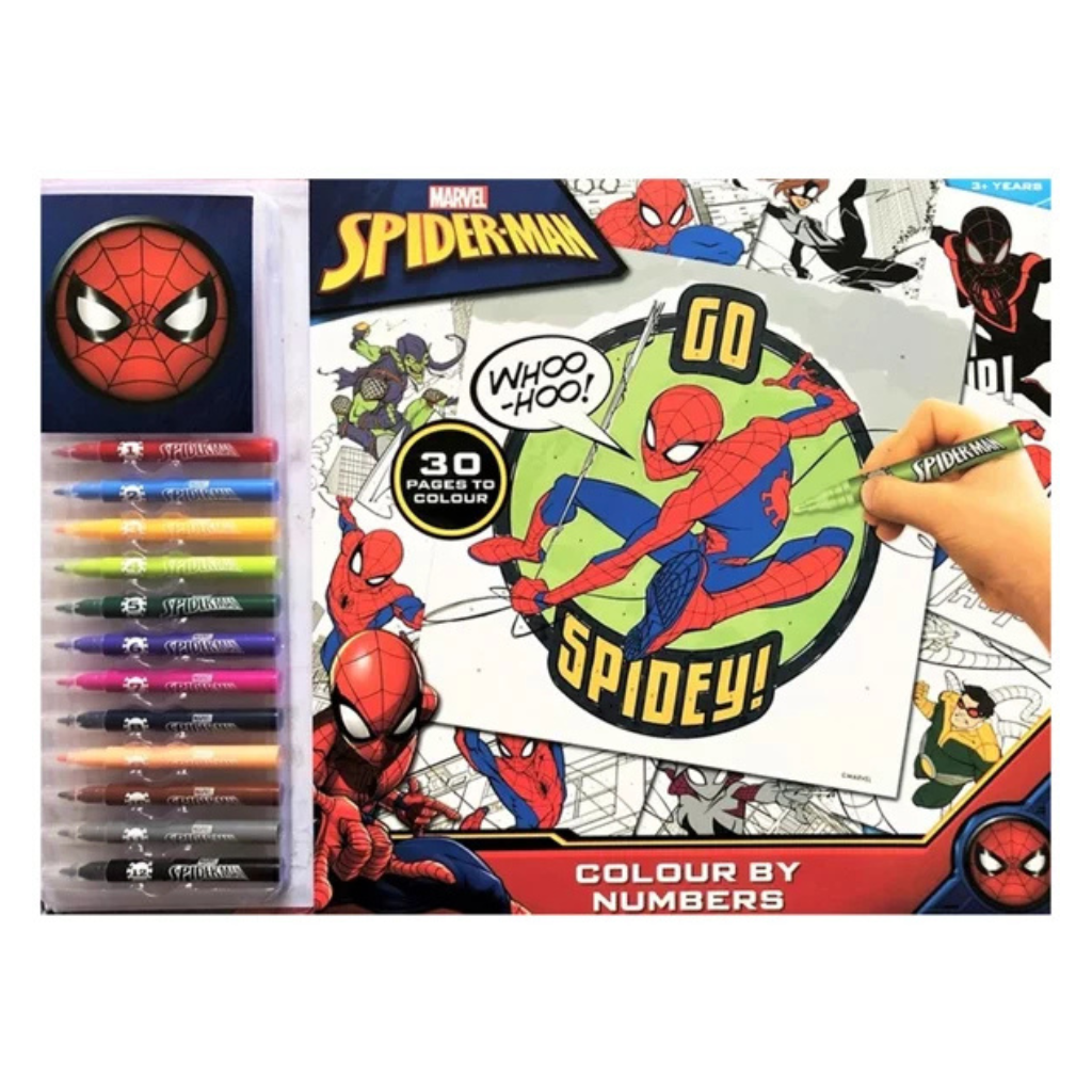 Spiderman Colour By Numbers Set