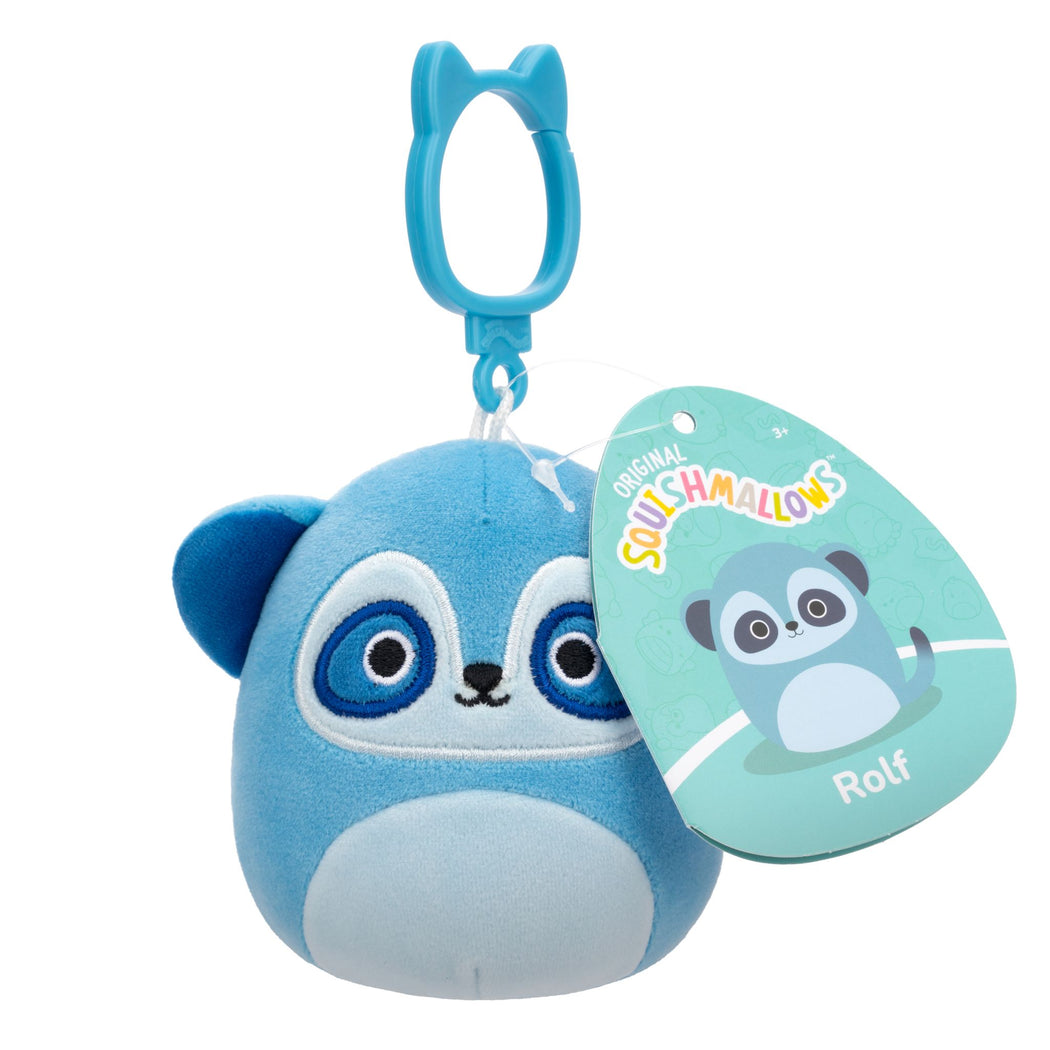 Squishmallows 3.5 Inch Plush Clip-On S20 Rolf Blue Meerkat - 1