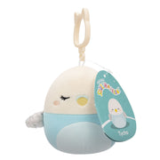 Squishmallows 3.5 Inch Plush Clip-On S20 Tycho Blue & White Parakeet