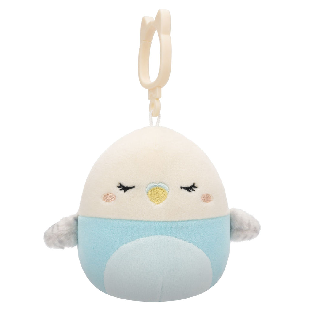 Squishmallows 3.5 Inch Plush Clip-On S20 Tycho Blue & White Parakeet - 2