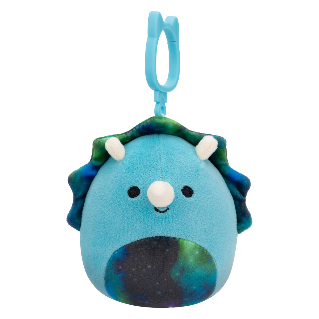 Squishmallows 3.5 Inch Plush Clip-On S20 Vilmos Blue Triceratops - 2