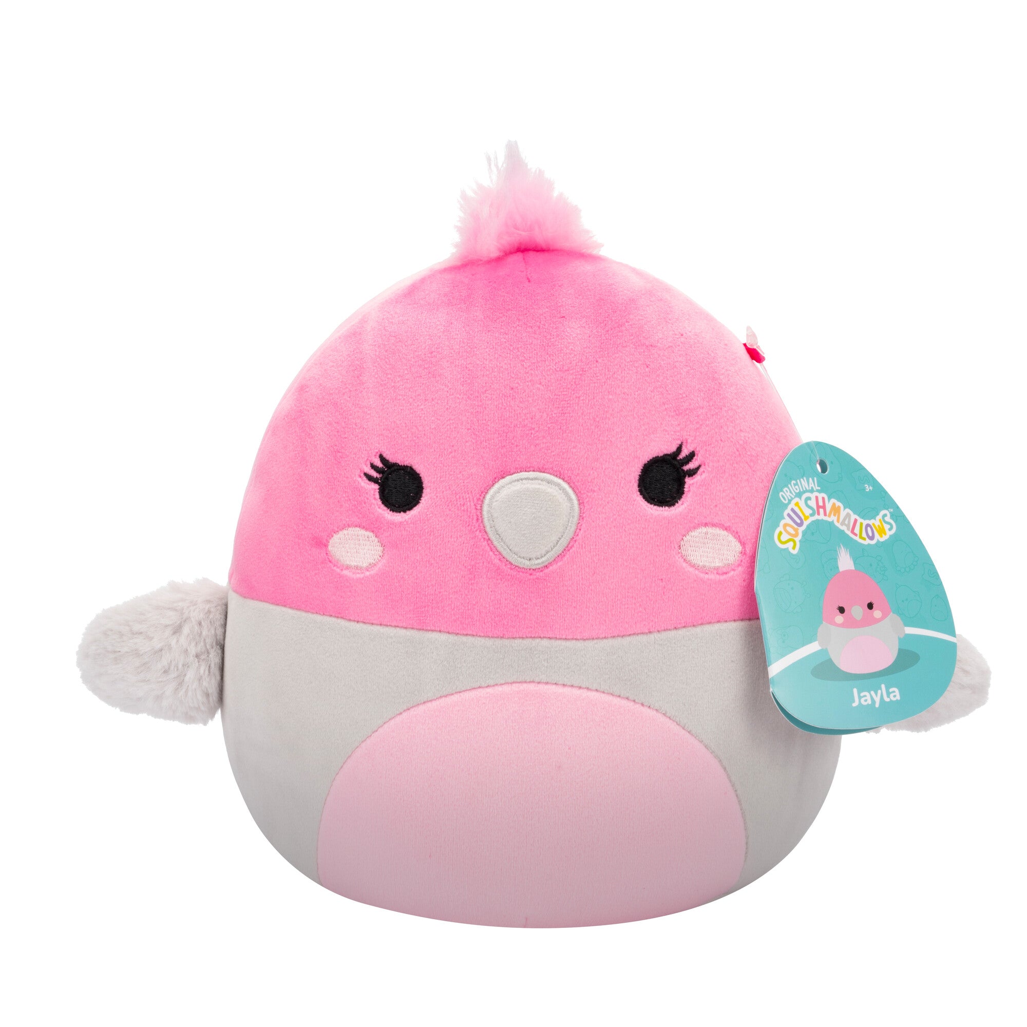Squishmallows 7.5 Inch Plush  S20 Jayla Pink & Grey Galah Bird
