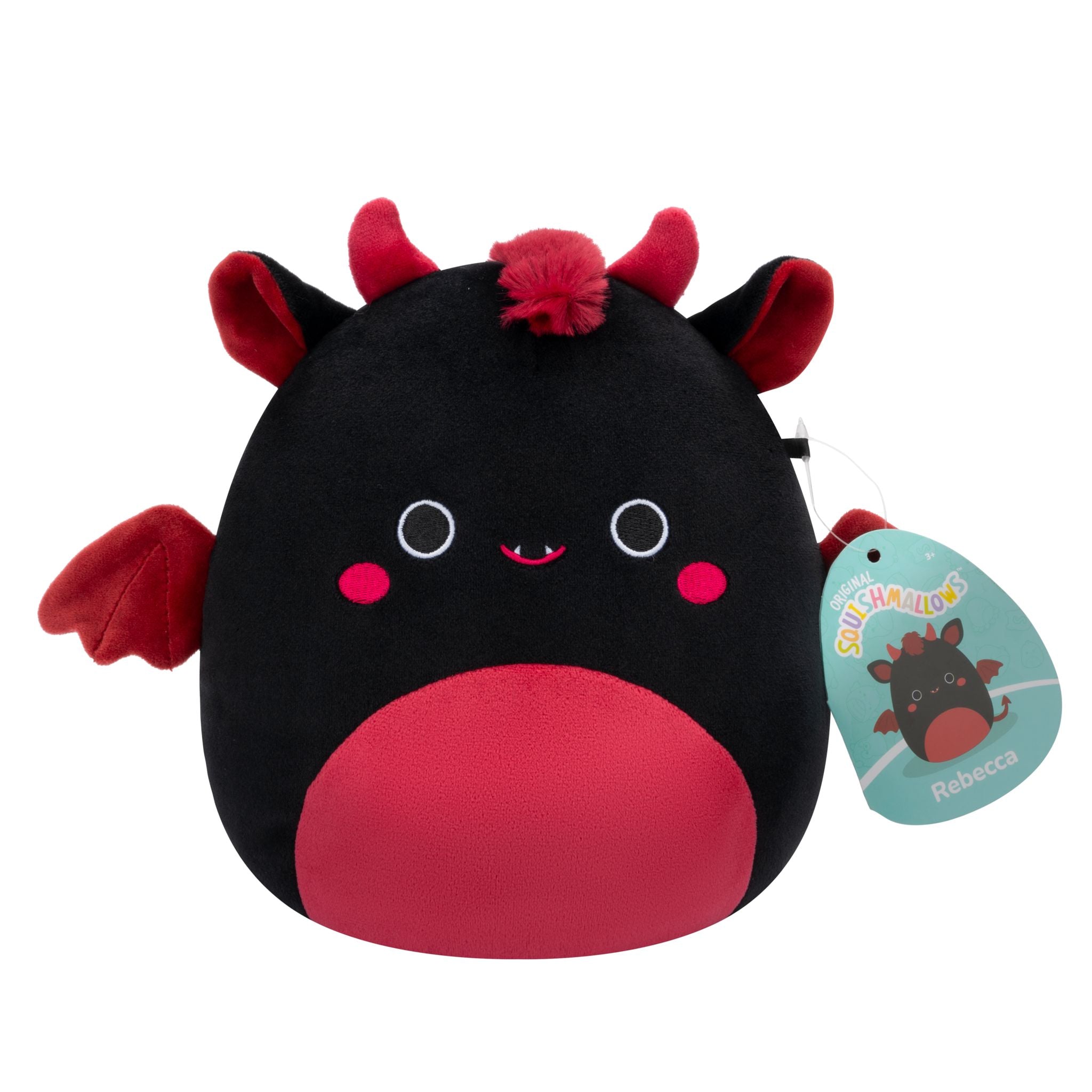 Squishmallows 7.5 Inch Plush S20 Rebecca Black & Maroon Jersey Devil