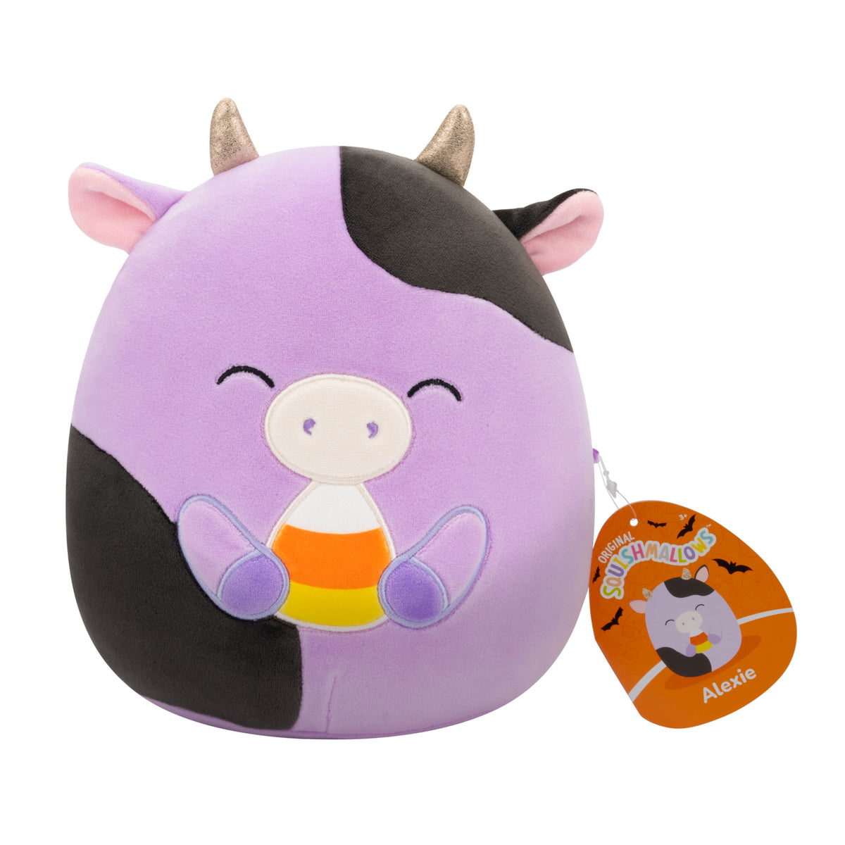 Squishmallows Season Halloween 7.5 Inch Plush Alexie Purple Cow