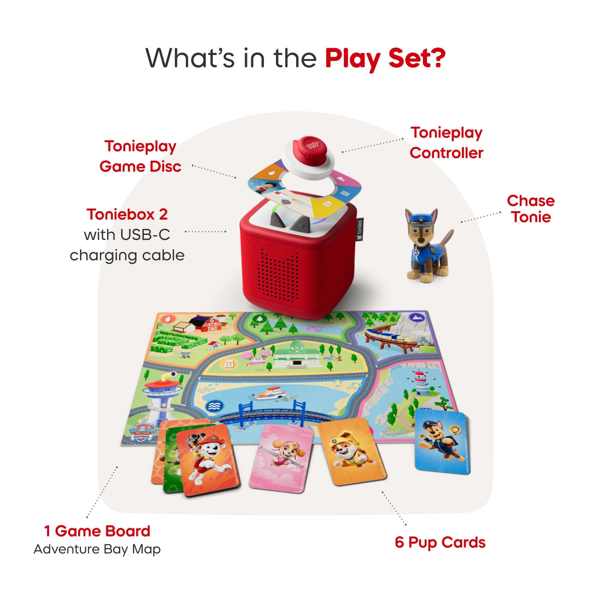 Tonies PAW Patrol Toniebox 2 Full Play Set - Sunset Red